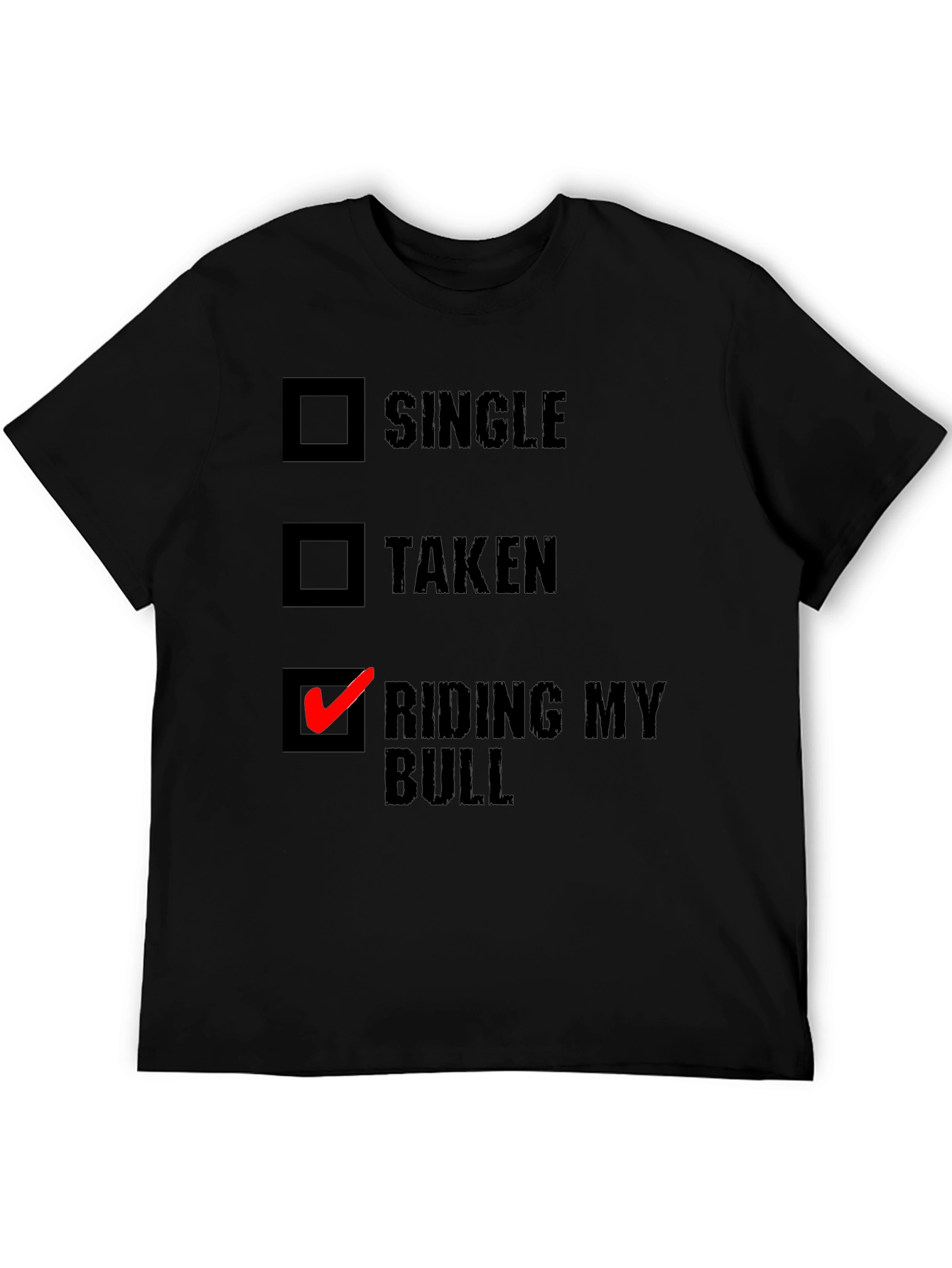 Black Riding My Bull T-Shirt - Funny Graphic Tee view 5
