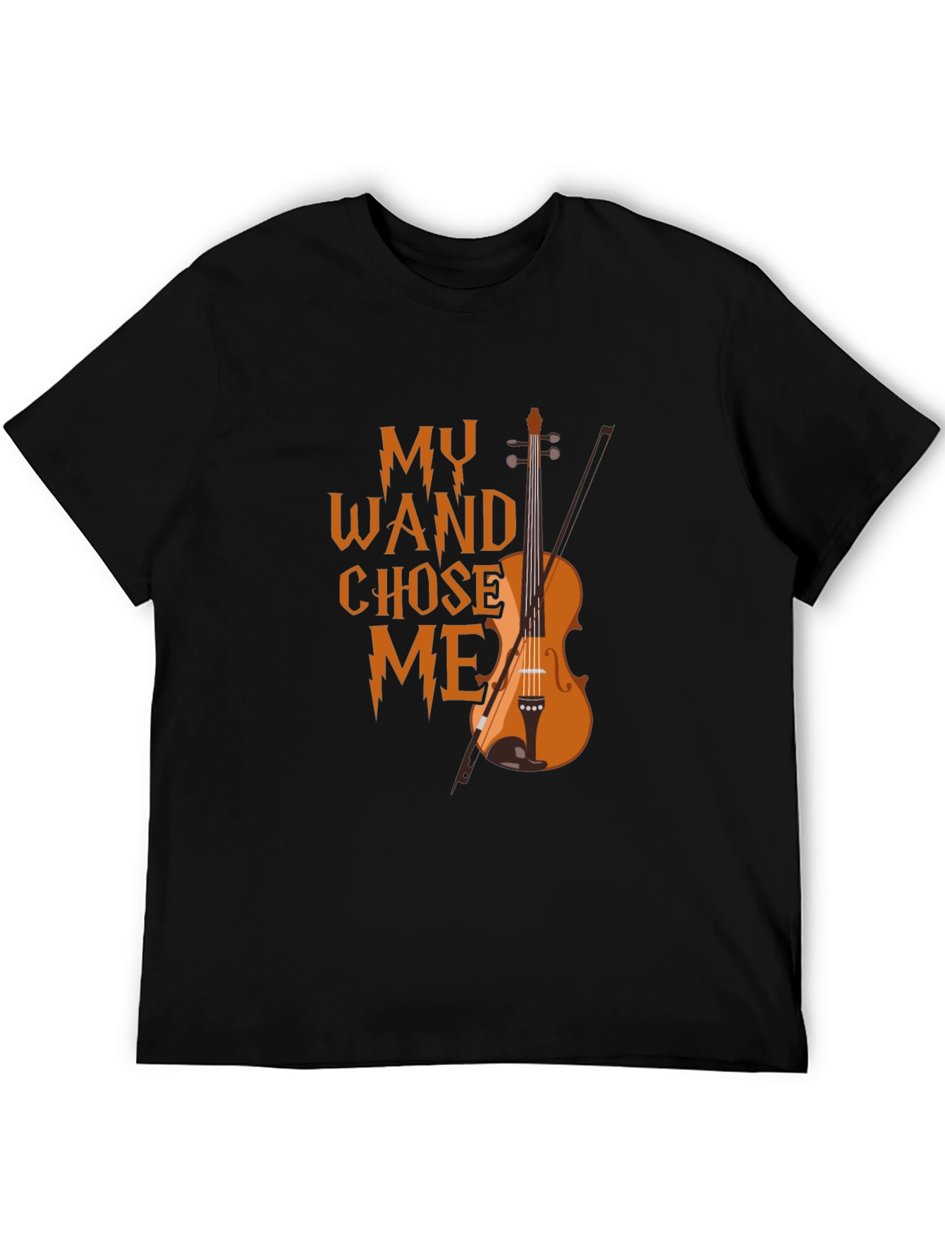 Black My Wand Chose Me Violin T-Shirt view 5