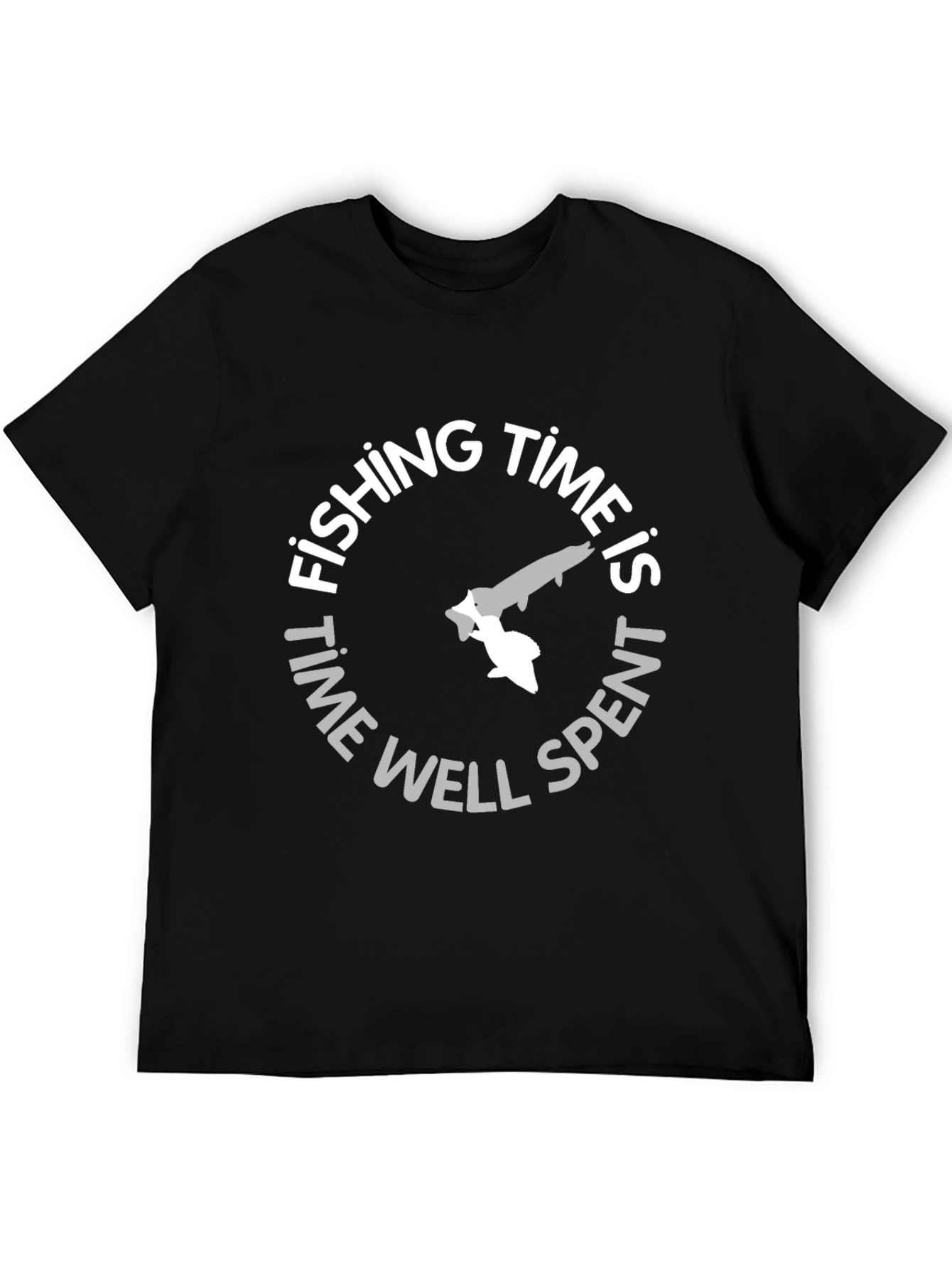 Black Fishing Time T-Shirt - Well Spent view 5