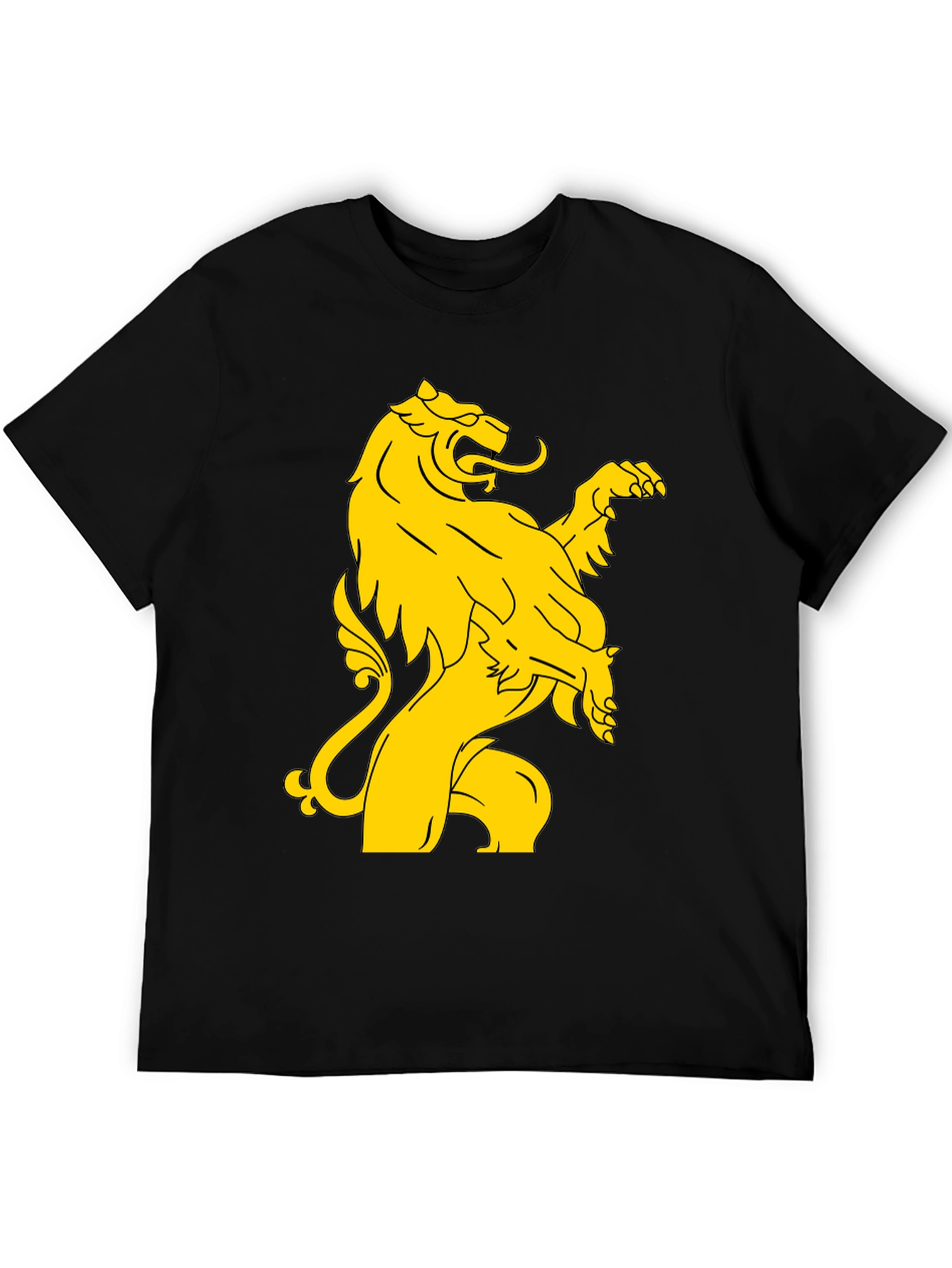 Black Lion Rampant Graphic T-Shirt - Black view 5