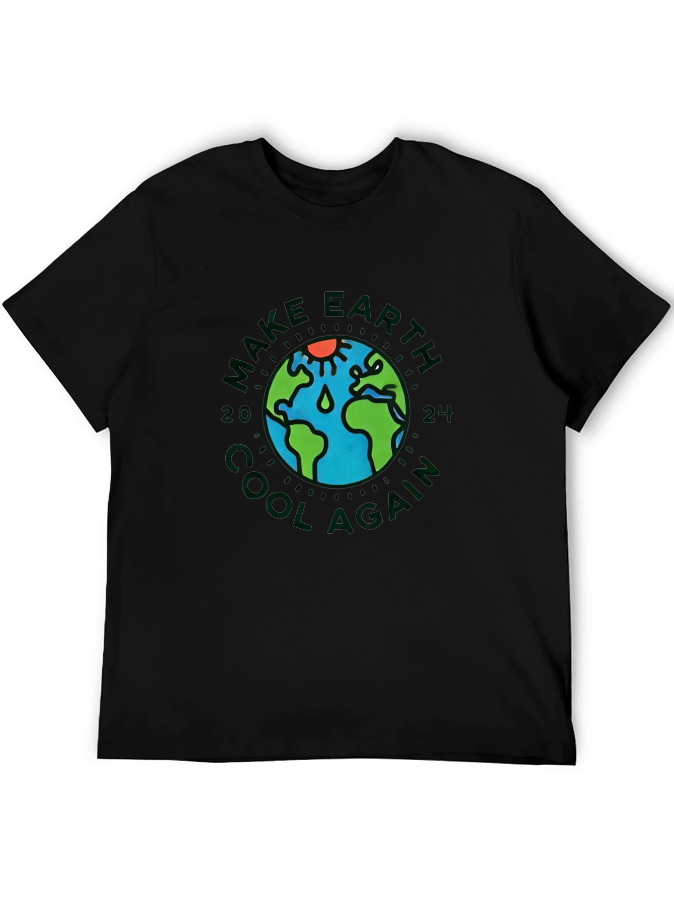 Black Cool Earth Graphic Tee view 5