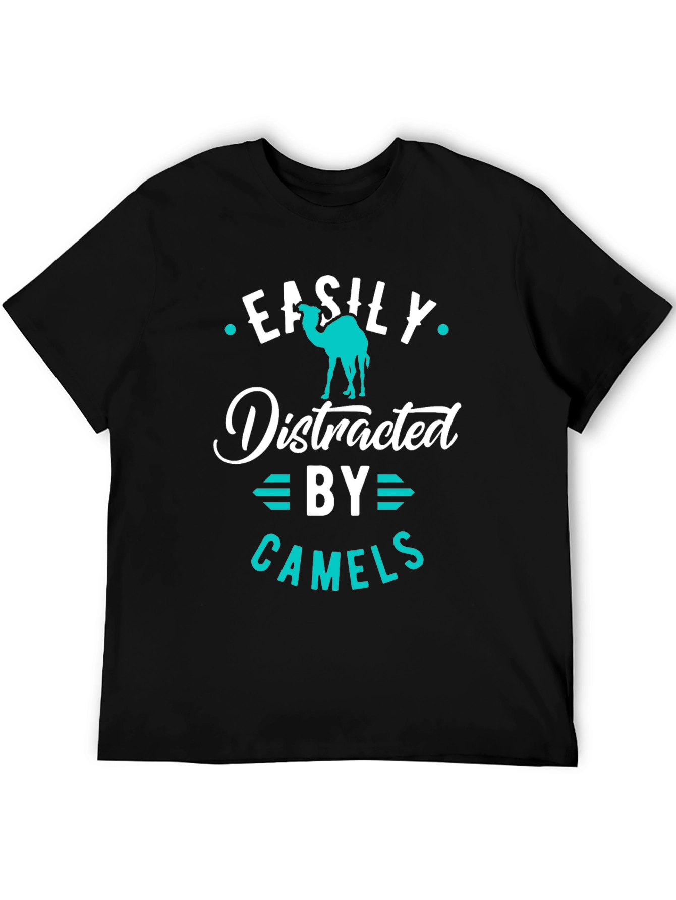 Black Easily Distracted by Camels Graphic Tee view 5