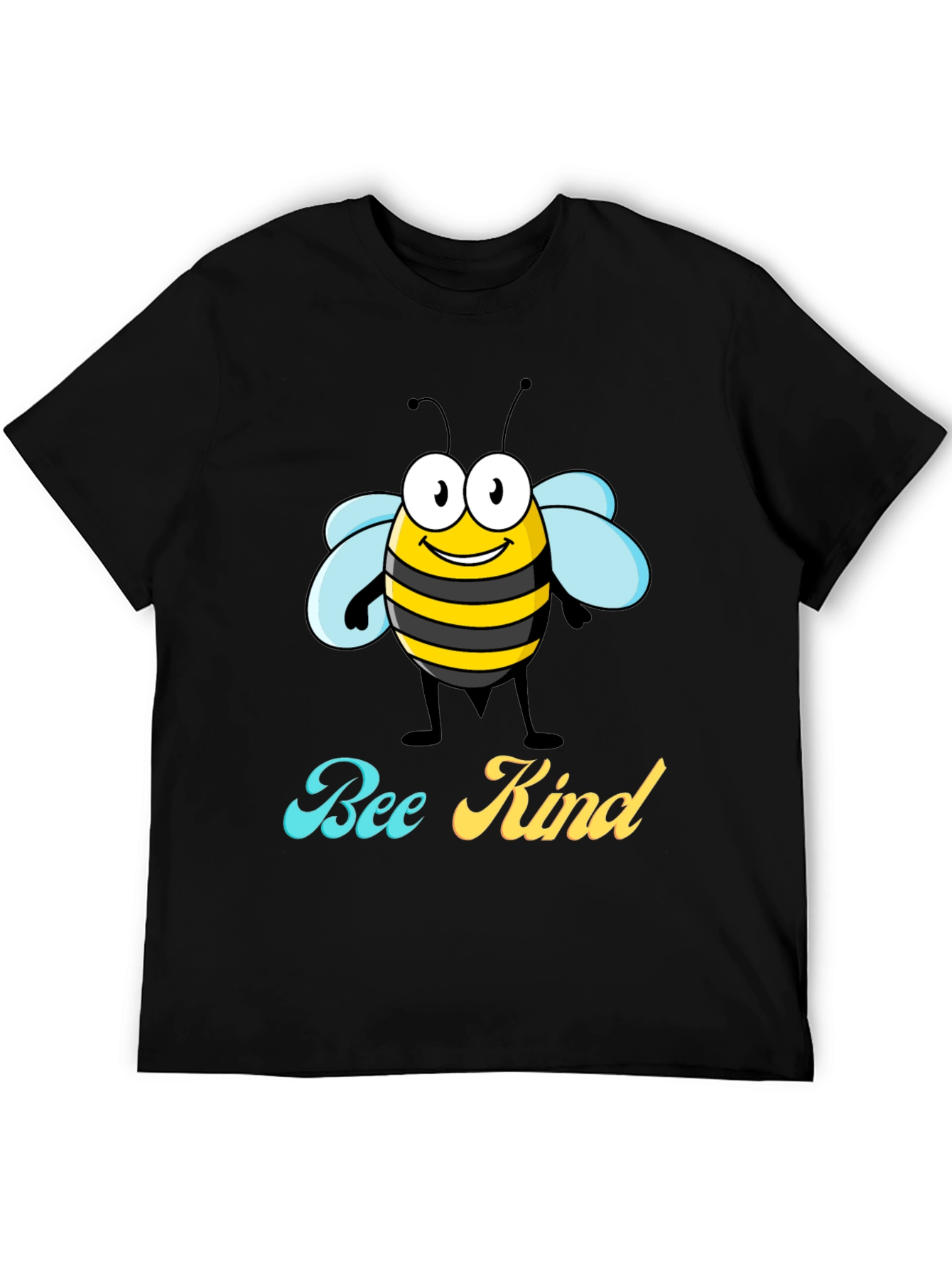Black Bee Kind Graphic T-Shirt - Black Crew Neck Tee view 5