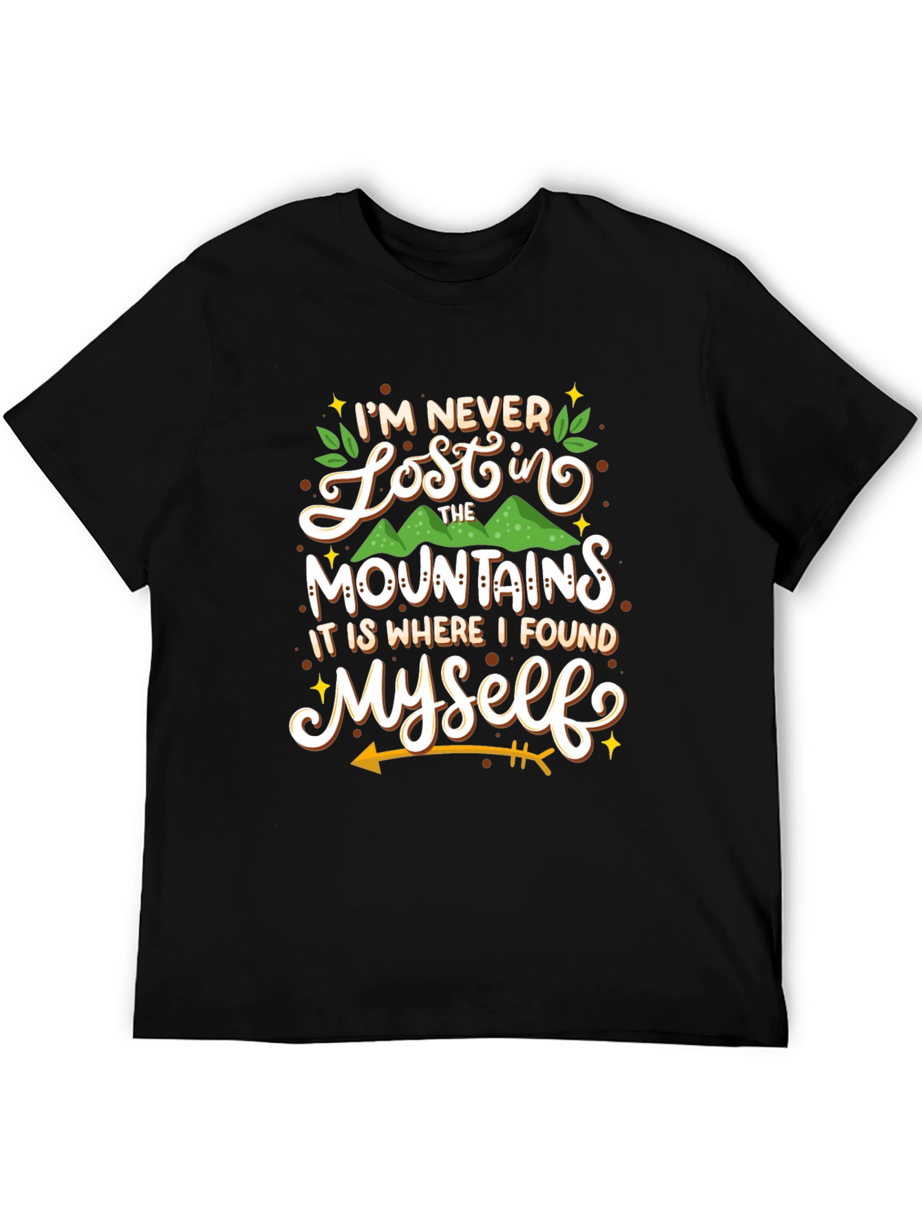 Black Mountain Lover T-Shirt: Never Lost, Found Myself view 5