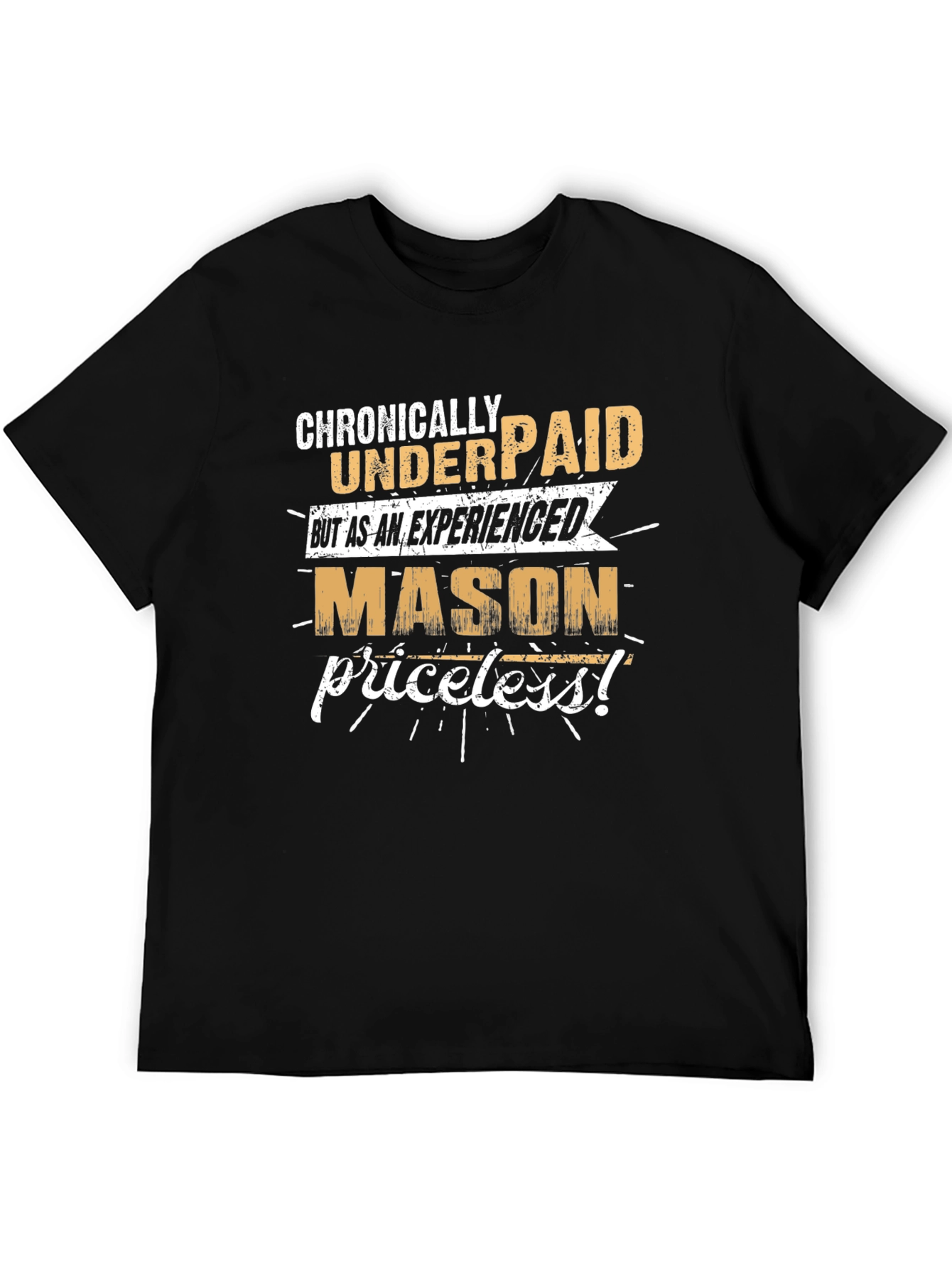 Black Chronically Underpaid Mason Graphic T-Shirt view 5