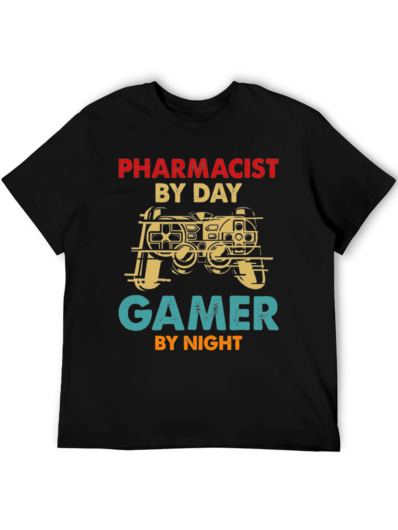 Black Pharmacist Gamer T-Shirt - Novelty Apparel view 5