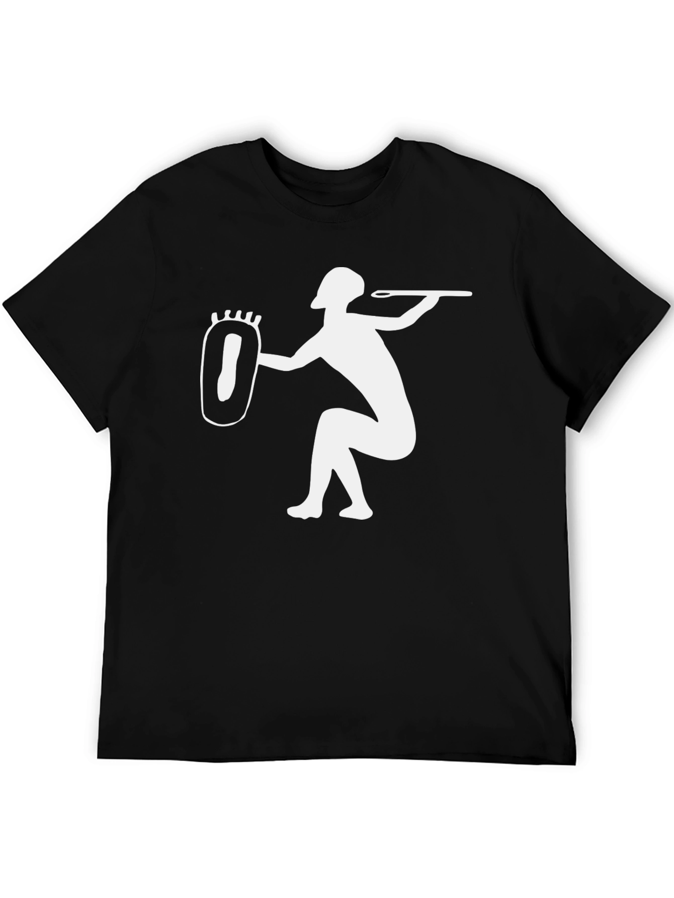 Black Tribal Thrower Graphic Tee - Unique Art T-Shirt view 5