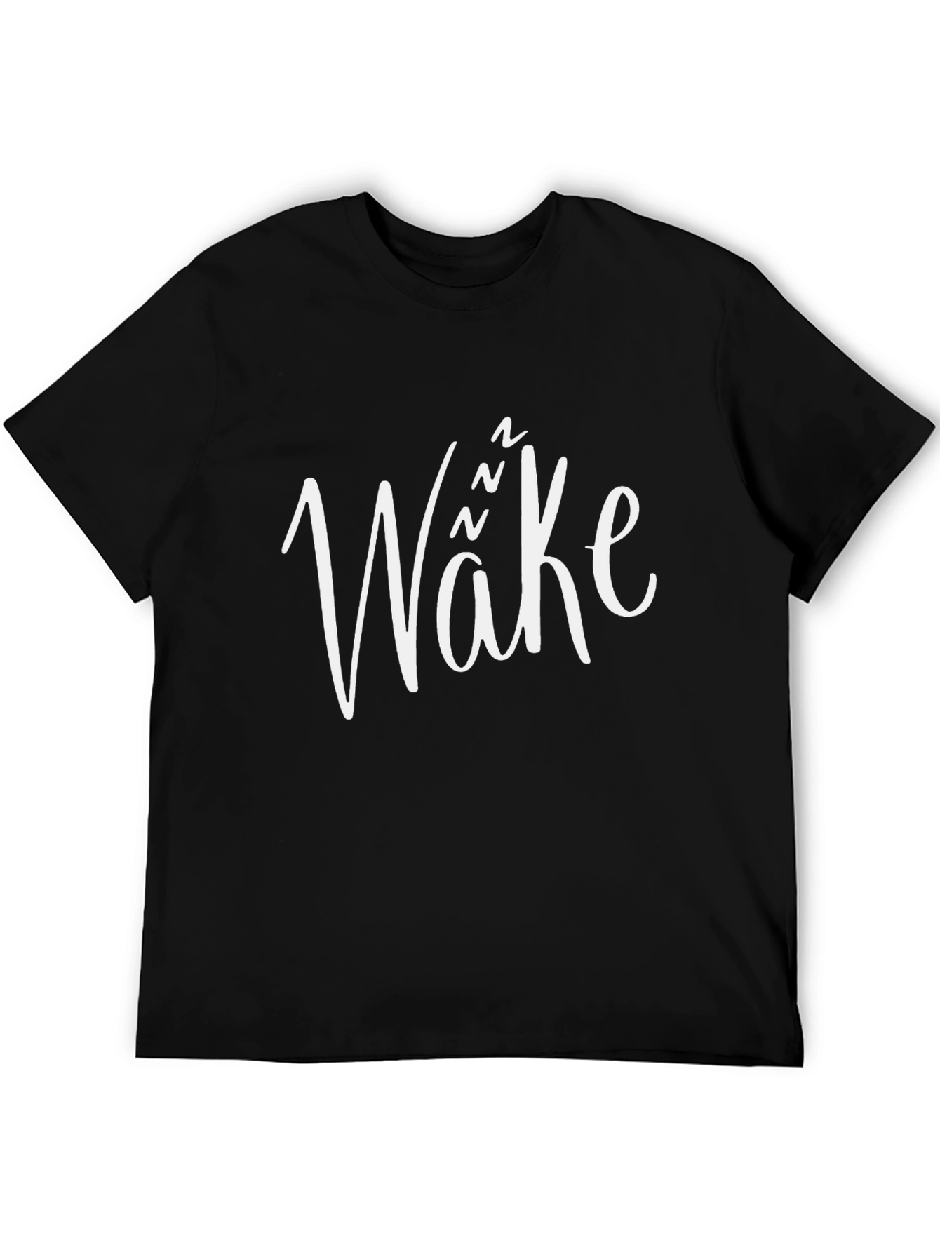 Black Wake Up Black Crew Neck Short Sleeve T-Shirt view 5