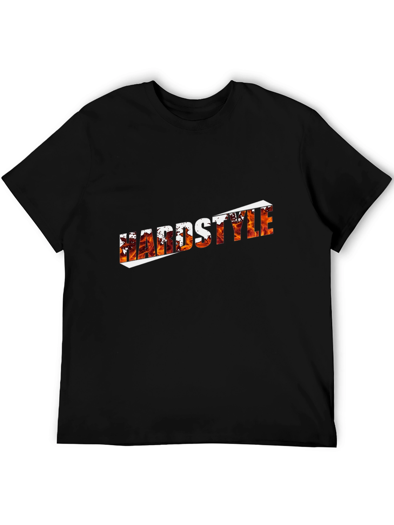 Black Hardstyle Fire Graphic Black T-Shirt view 5