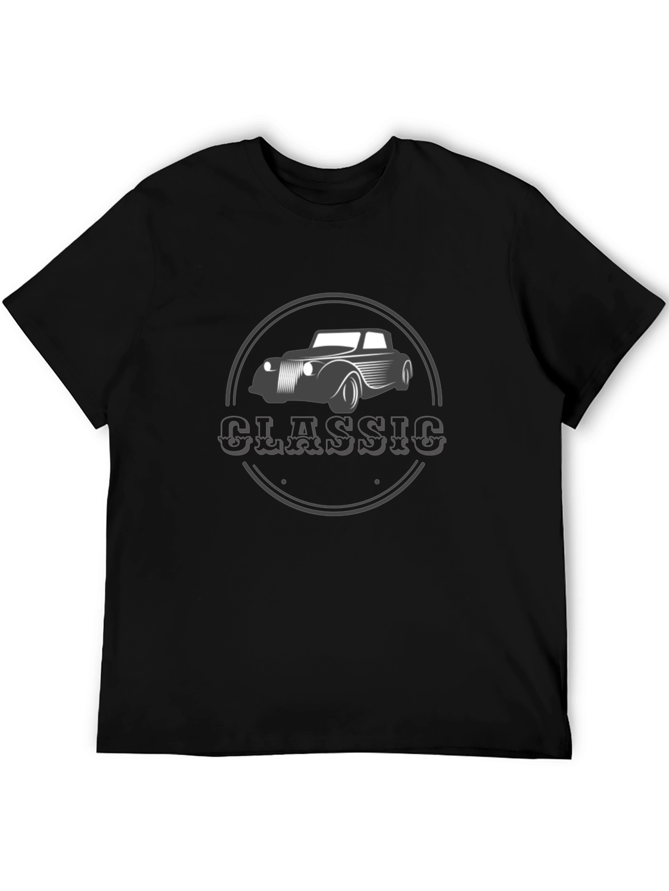 Black Classic Car Graphic T-Shirt - Black view 5