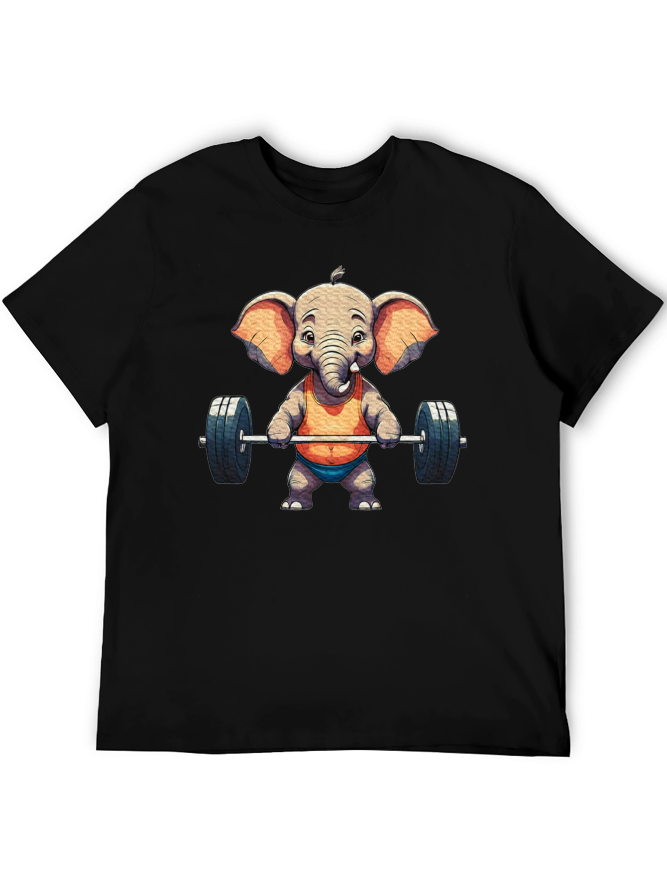 Black Elephant Weightlifter Graphic Tee view 5