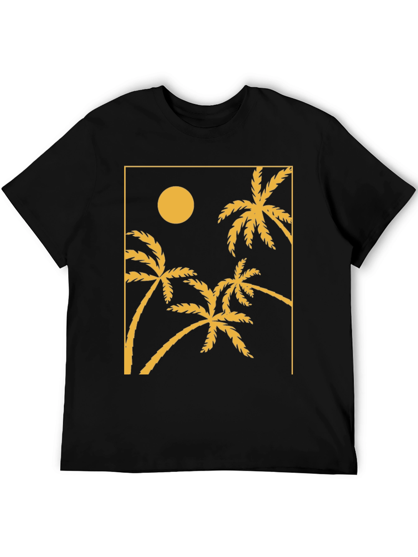 Black Palm Tree Graphic Tee - Tropical Vibes view 5