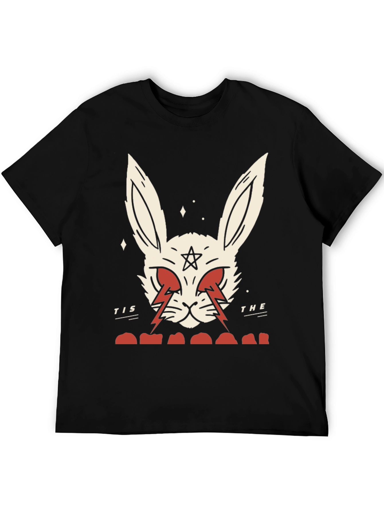 Black Occult Rabbit Graphic Tee view 5