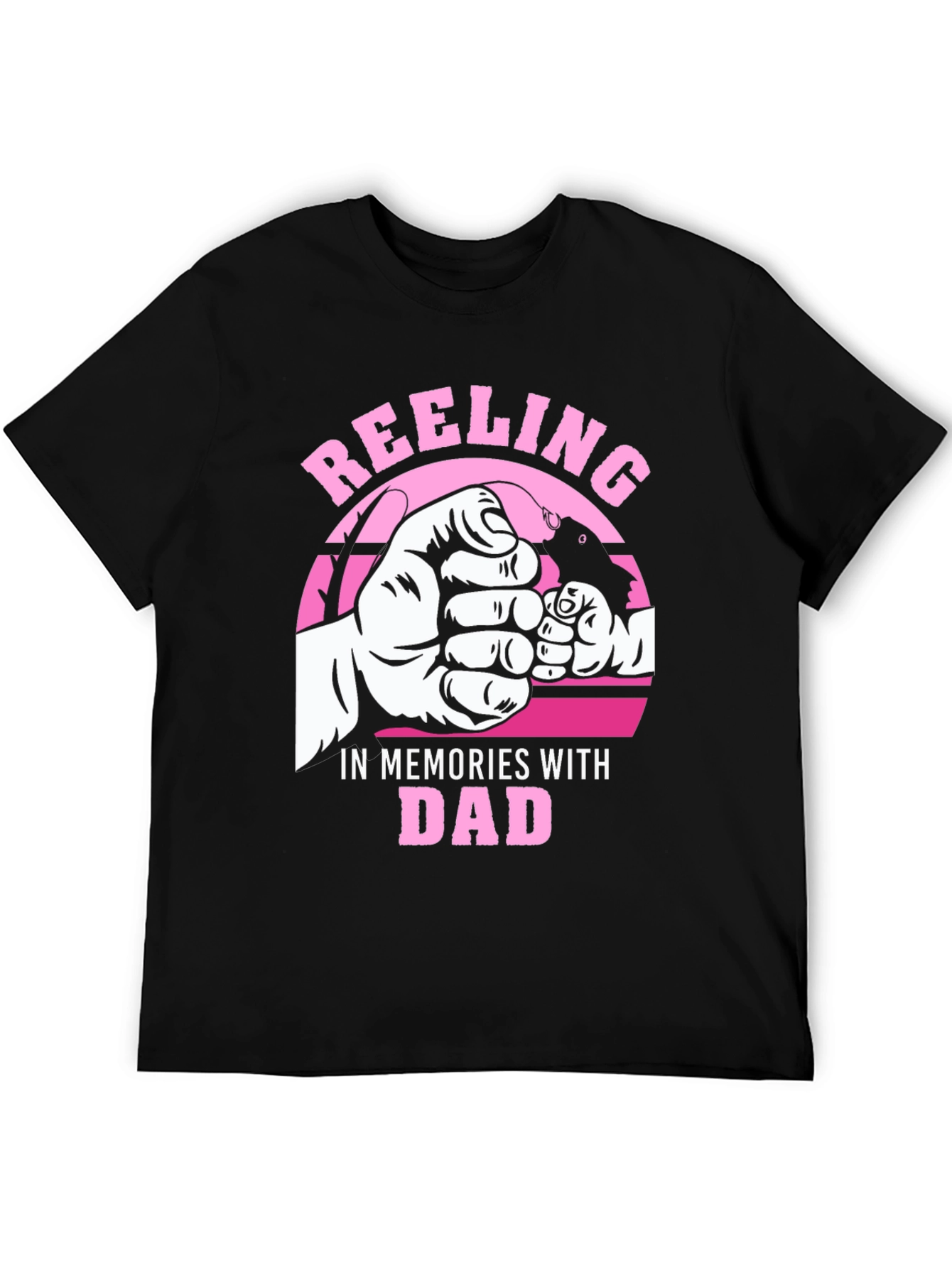 Black Reeling in Memories with Dad T-Shirt view 5