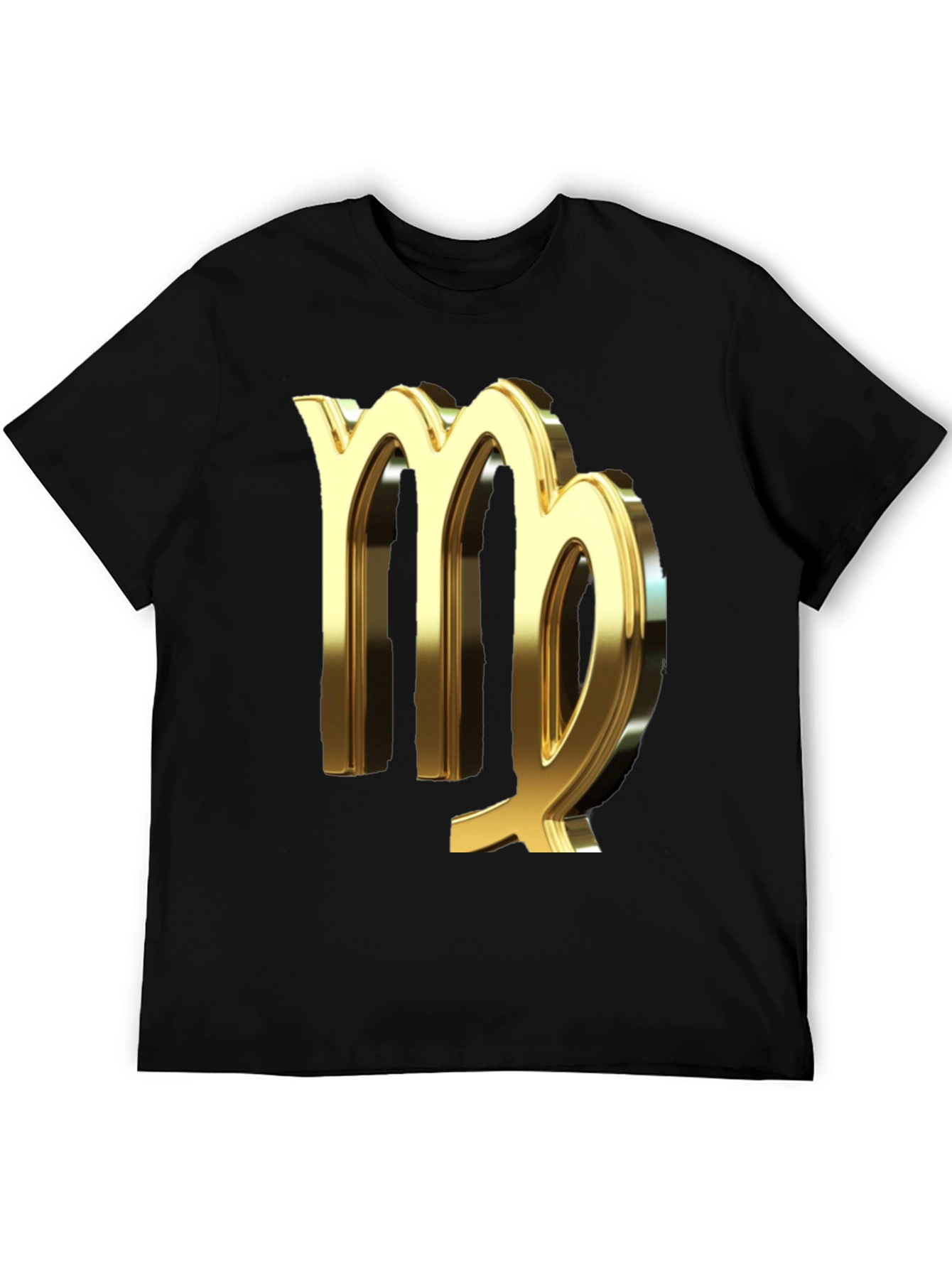 Black Zodiac Virgo Symbol T-Shirt view 5