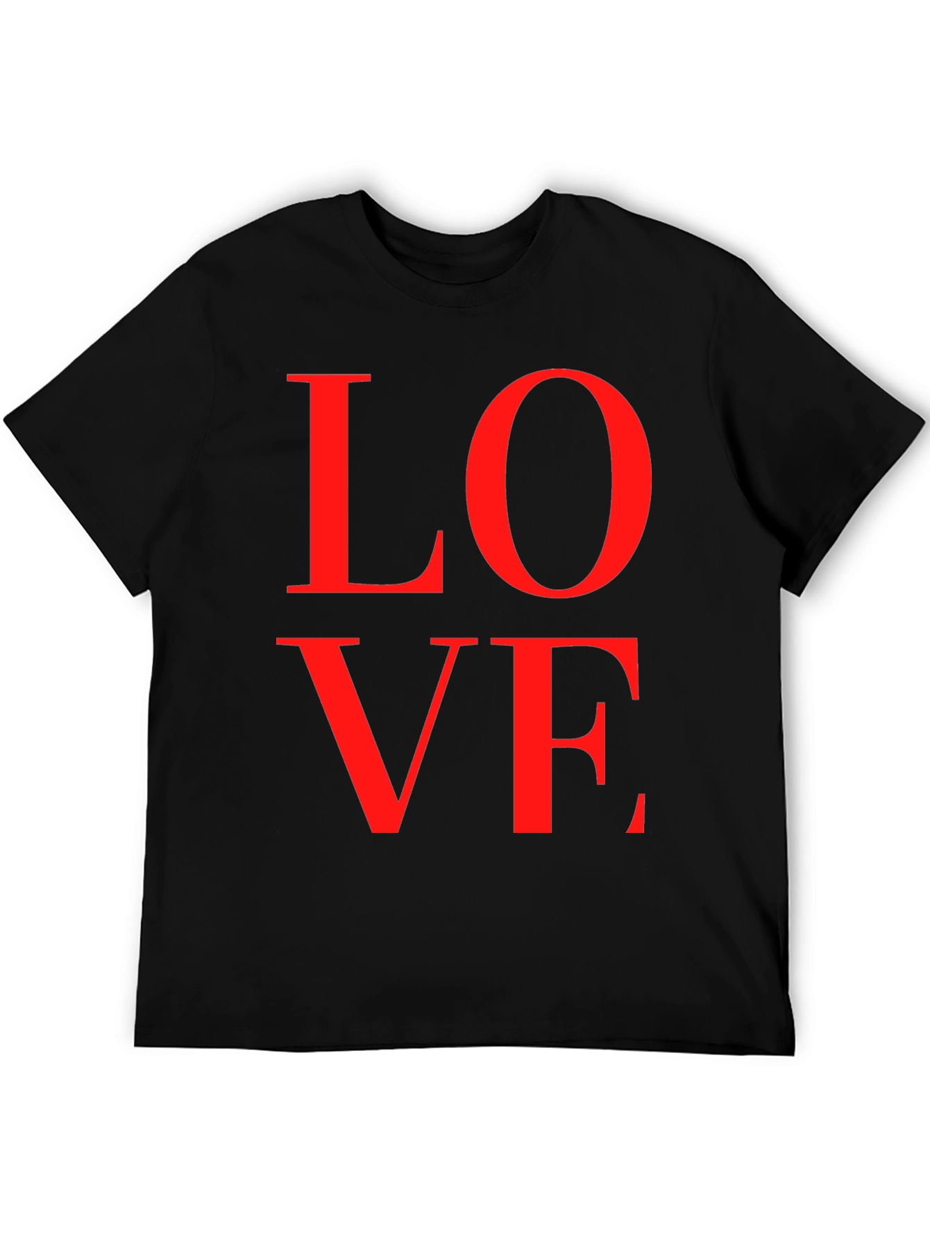 Black Love Tee - Red Letters on Black view 5