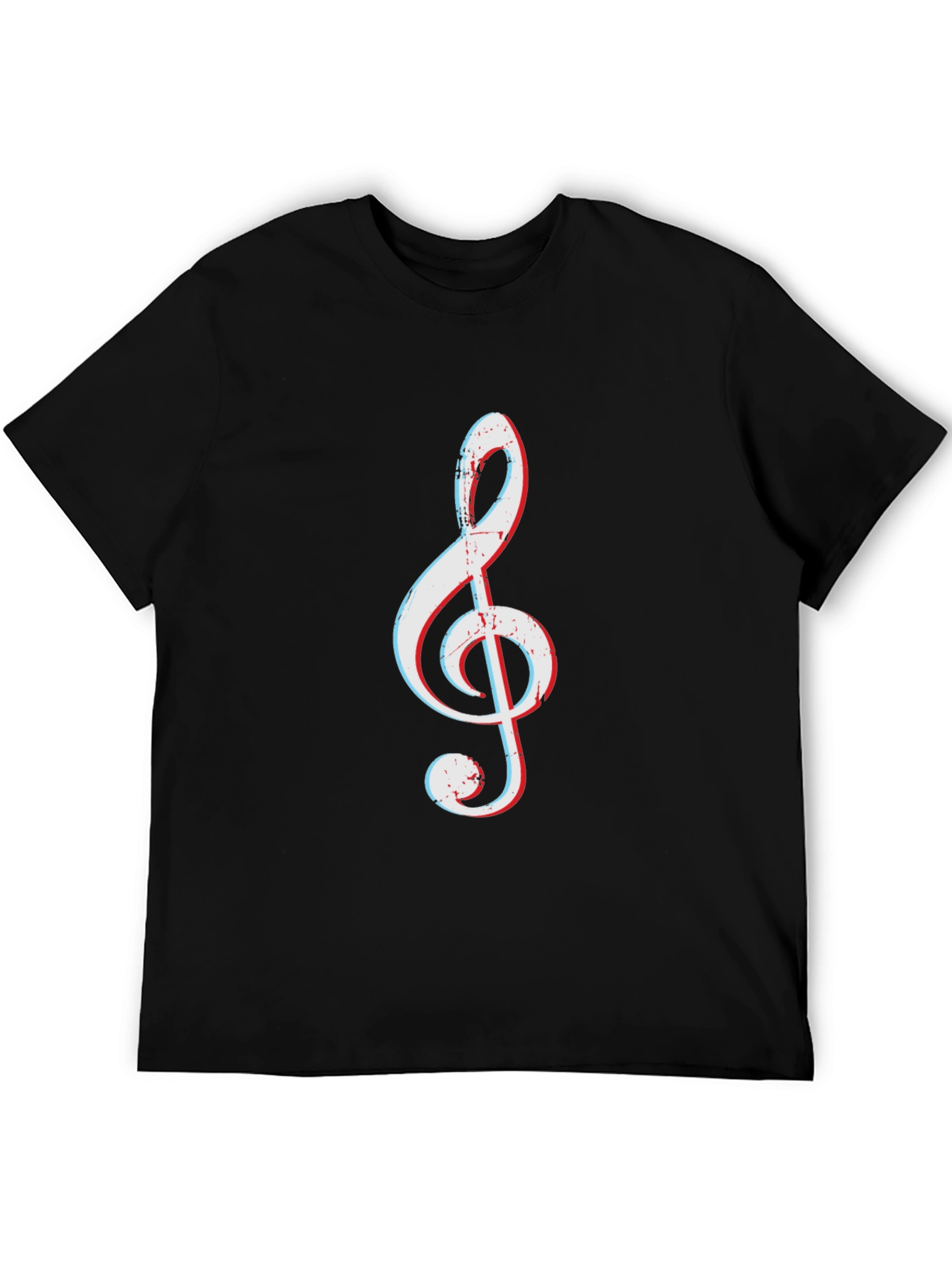 Black Treble Clef Graphic Tee - Music Lover's T-Shirt view 5