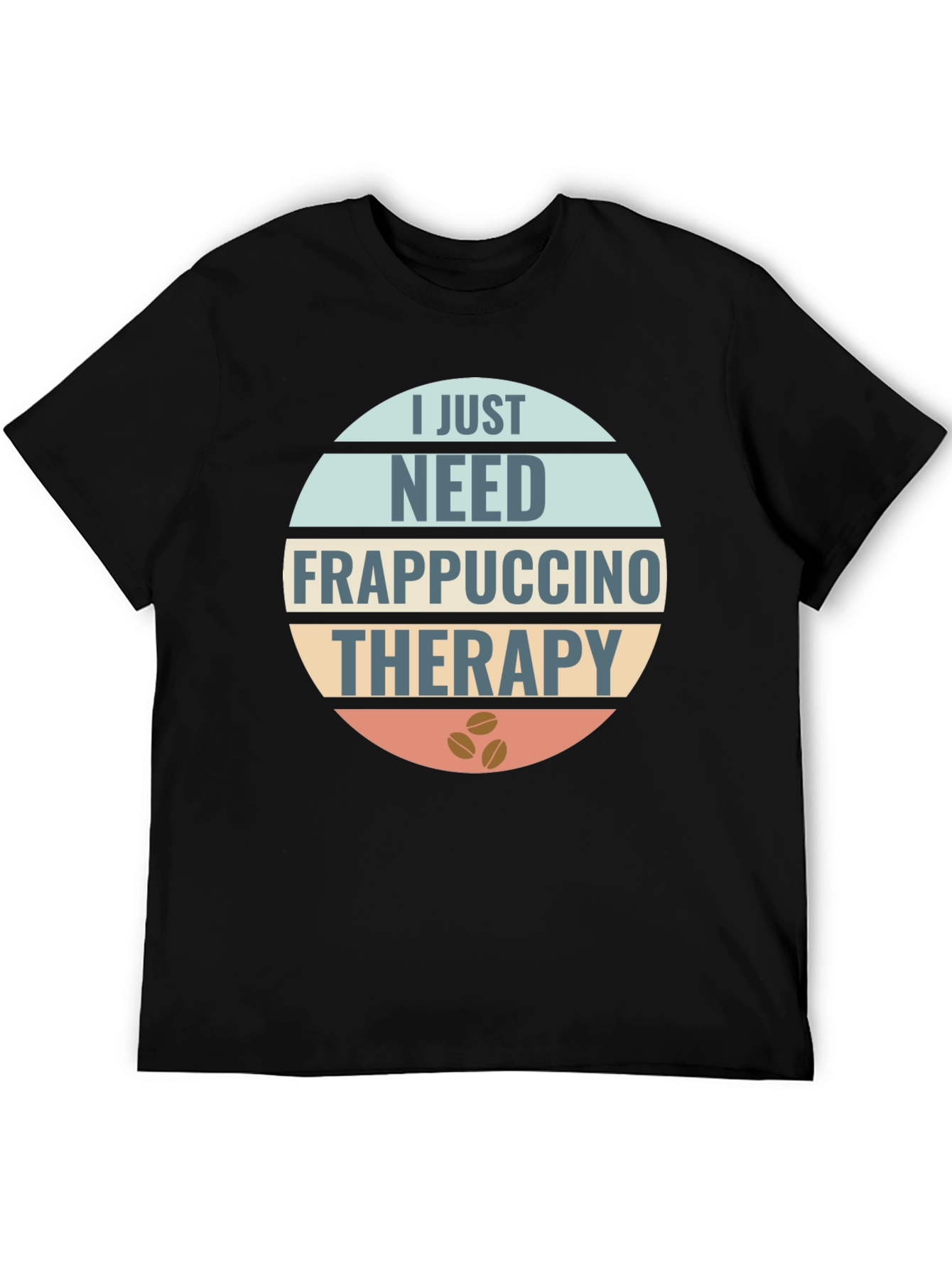 Black Frappuccino Therapy T-Shirt: Coffee Lover's Apparel view 5