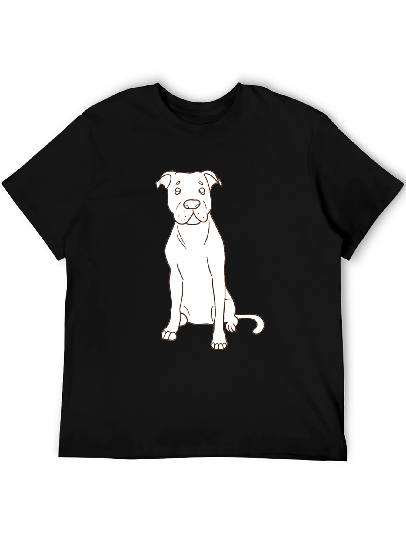 Black Dog Lover's Tee: Minimalist Pup Design view 5
