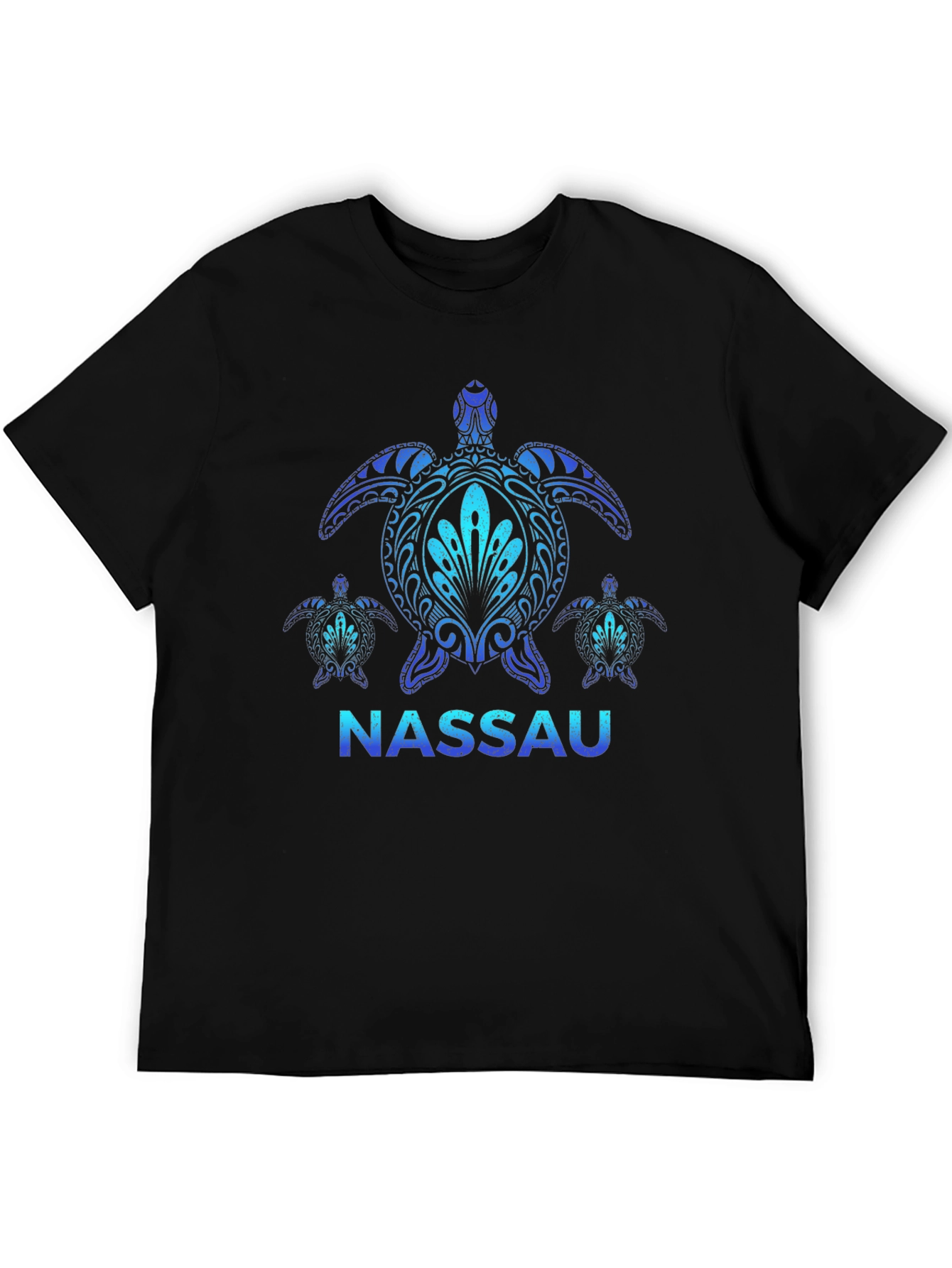 Black Nassau Turtle Graphic Black T-Shirt view 5