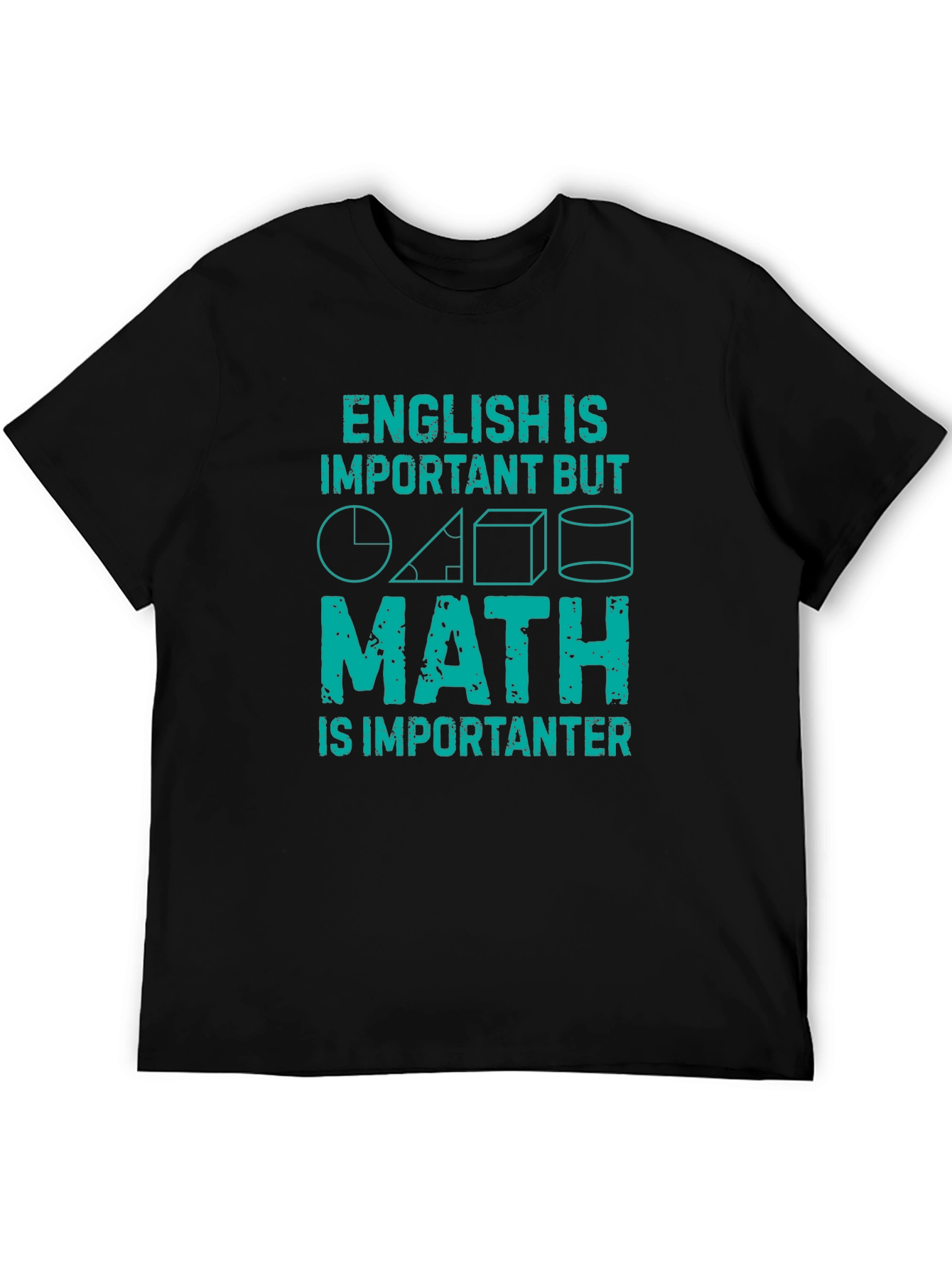 Black Math is Importanter T-Shirt - Funny Math Lover Tee view 5