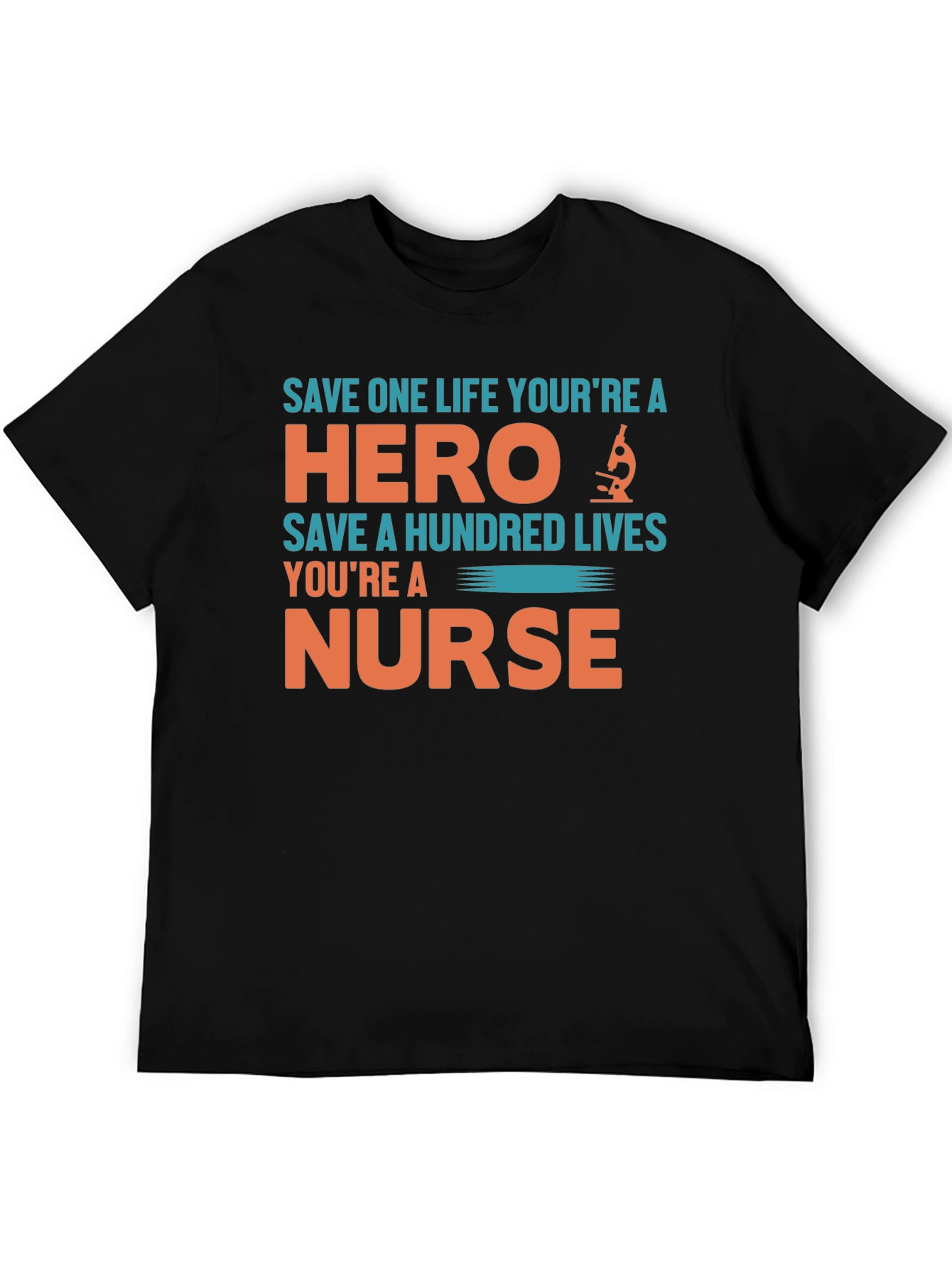 Black Nurse Hero T-Shirt - Save Lives view 5