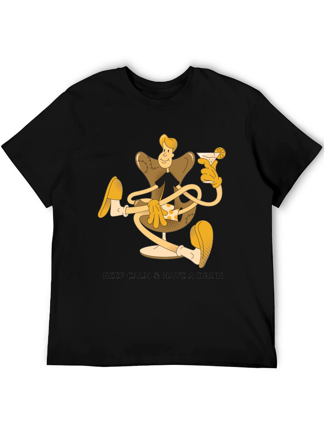 Black Relax and Unwind Graphic T-Shirt view 5