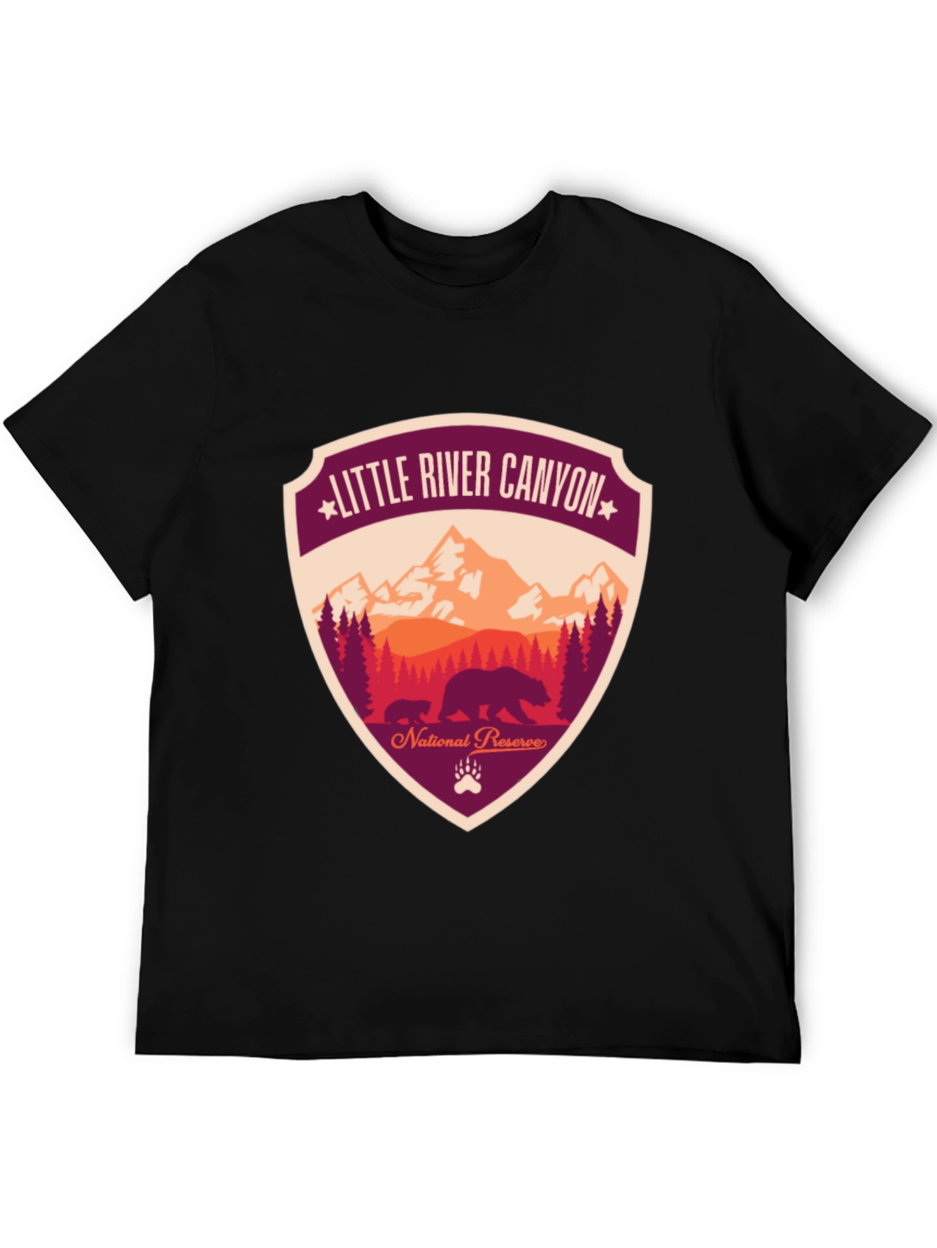 Black Little River Canyon National Reserve T-Shirt view 5