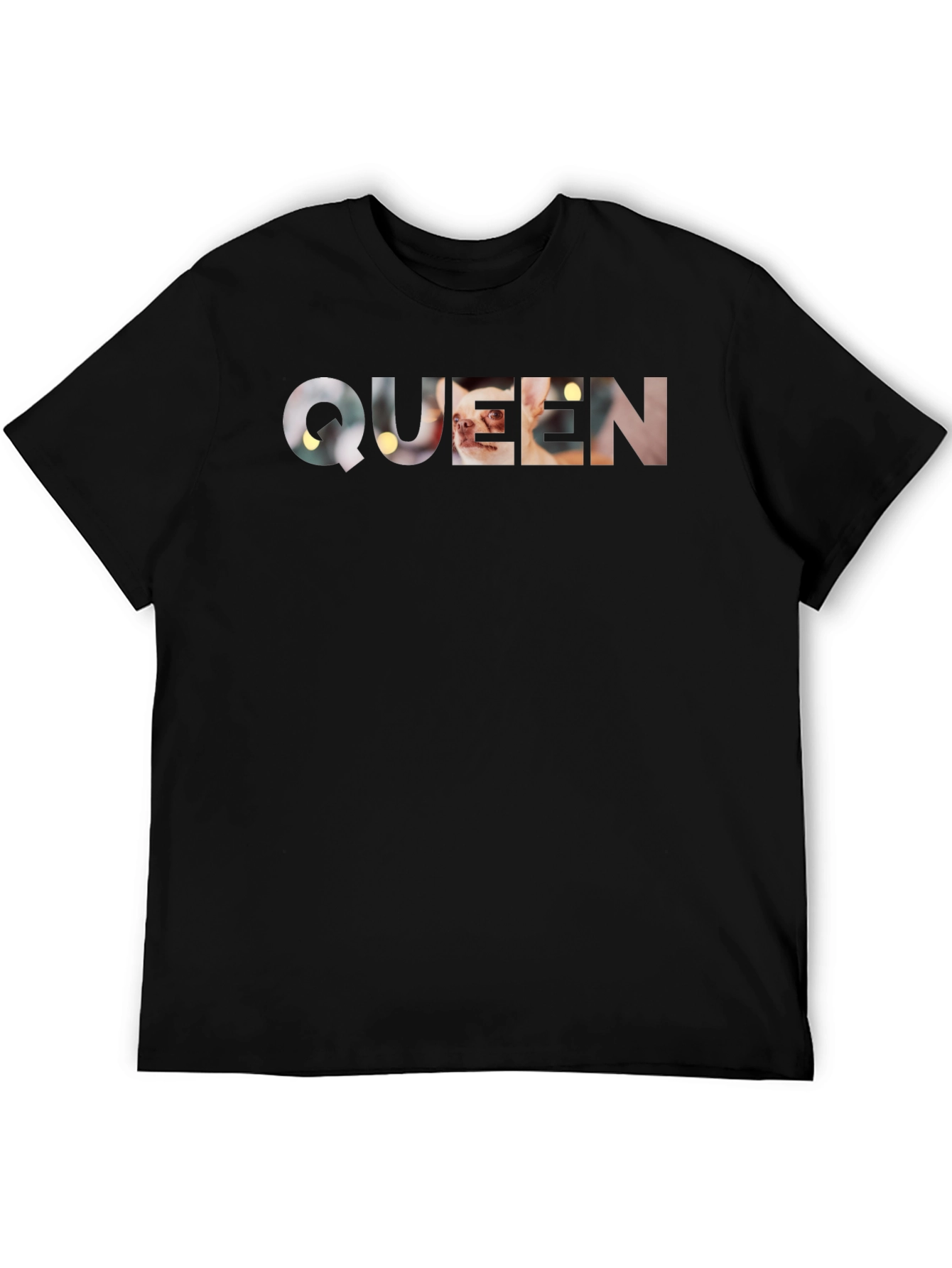Black Queen Dog Tee - Novelty Graphic T-Shirt view 5
