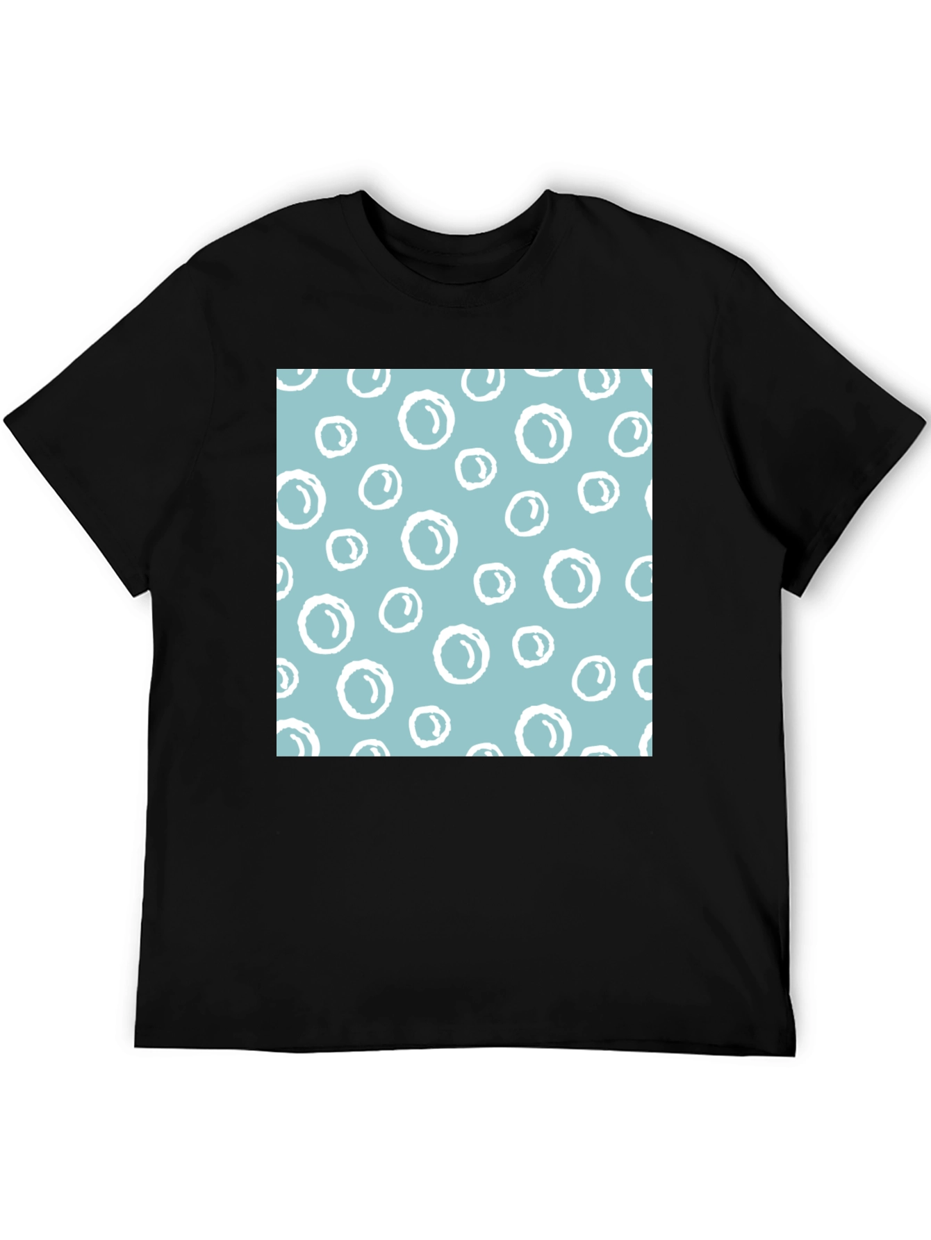 Black Bubble Pattern T-Shirt view 5