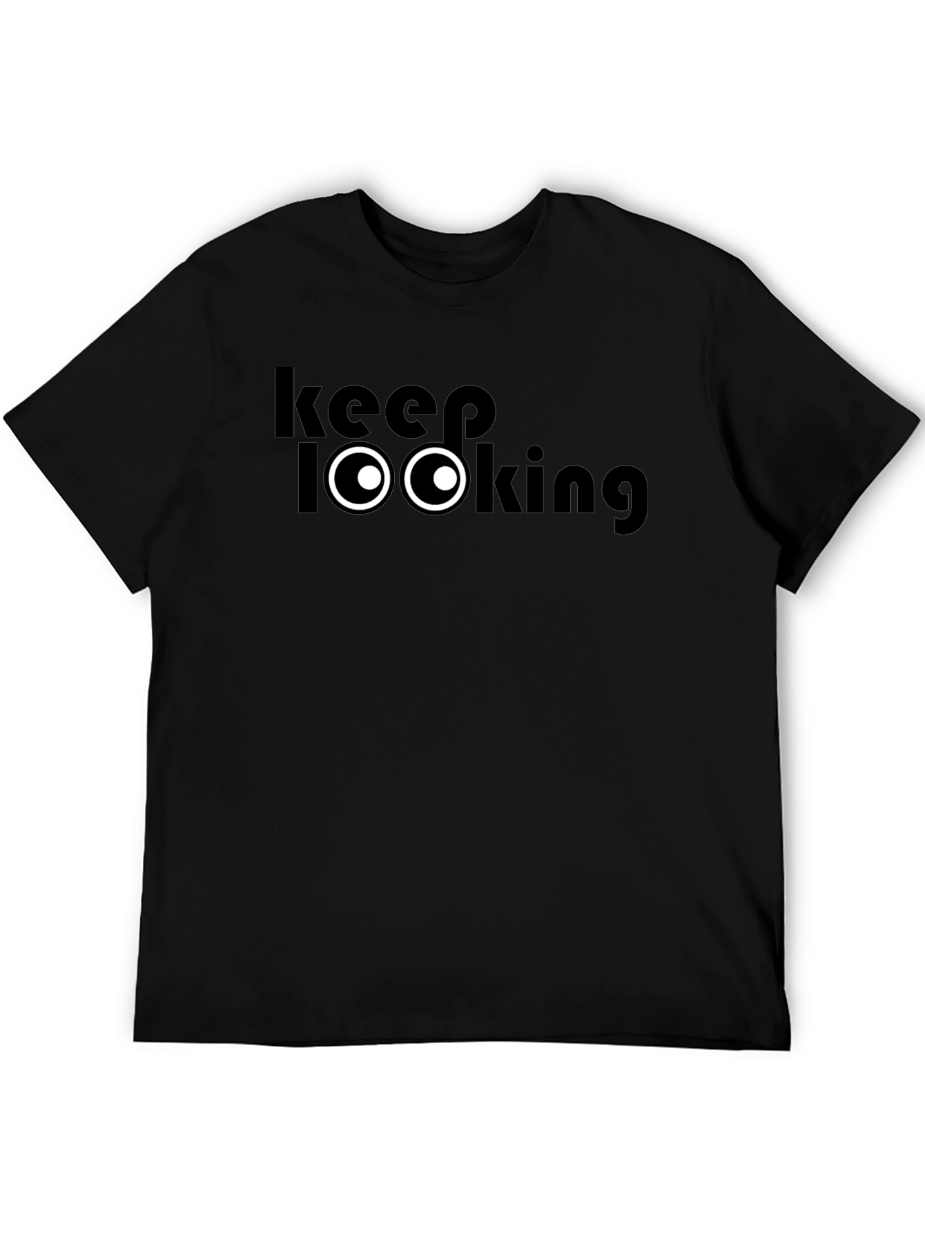 Black Keep Looking T-Shirt - Funny Graphic Tee view 5