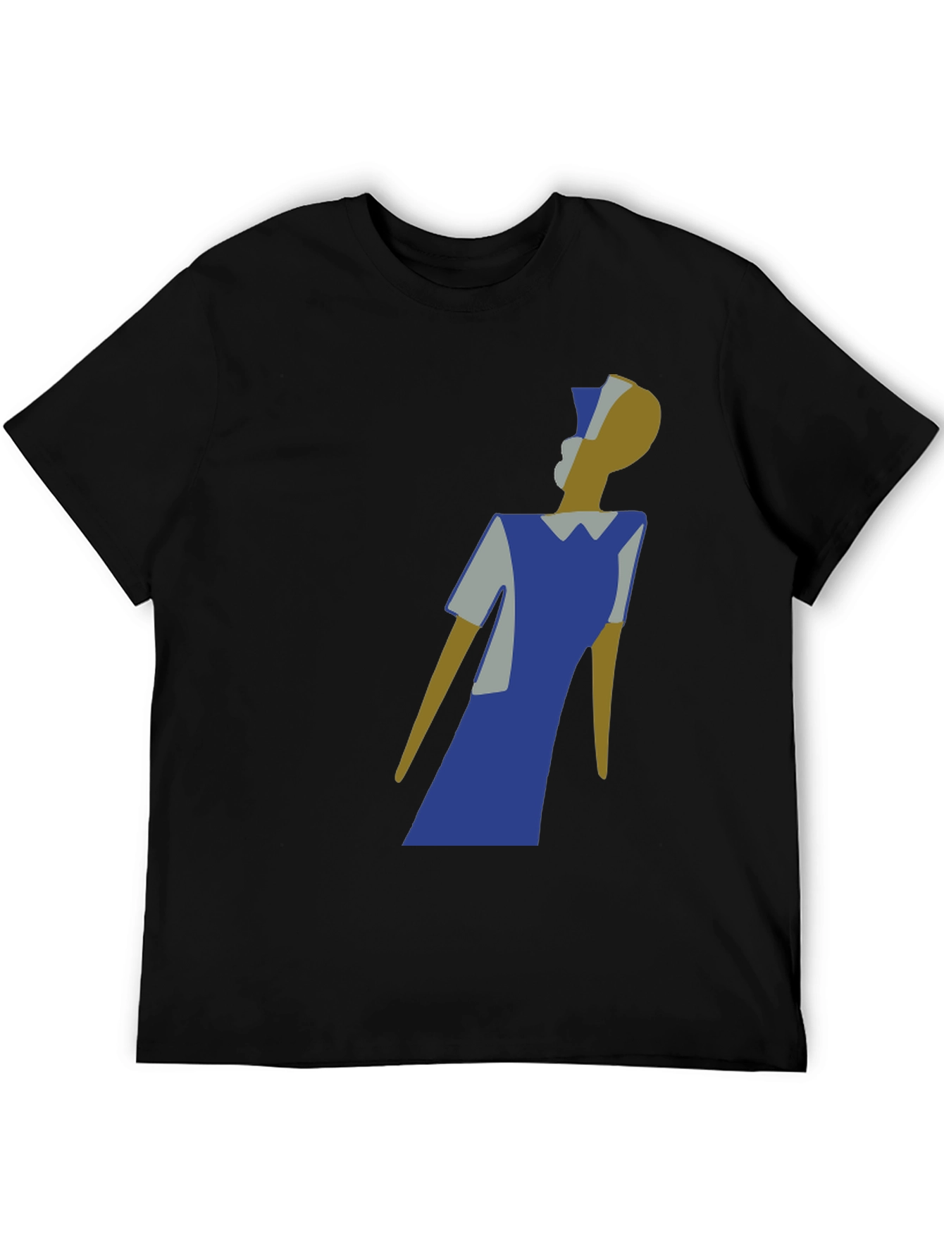 Black Abstract Nurse Graphic Tee - Modern Art T-Shirt view 5