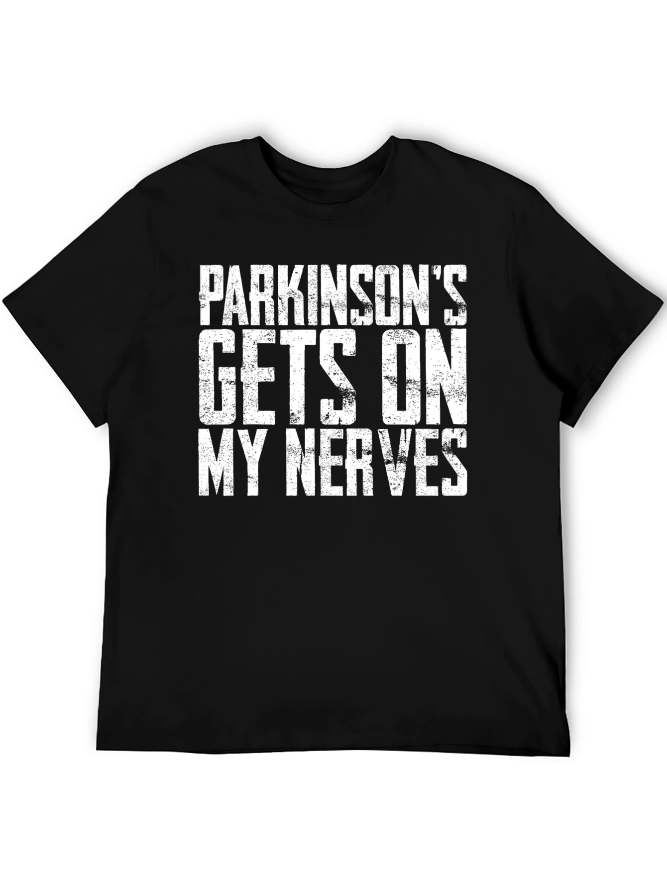 Black Parkinson's Gets On My Nerves Graphic Tee view 5