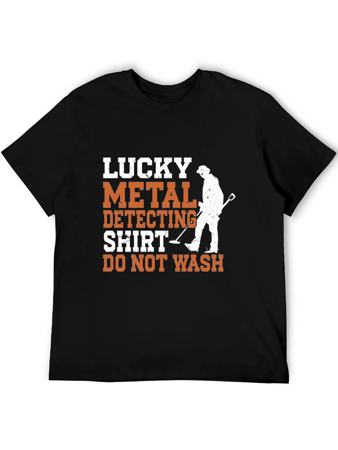 Black Lucky Metal Detecting Shirt - Funny Hobby Tee view 5