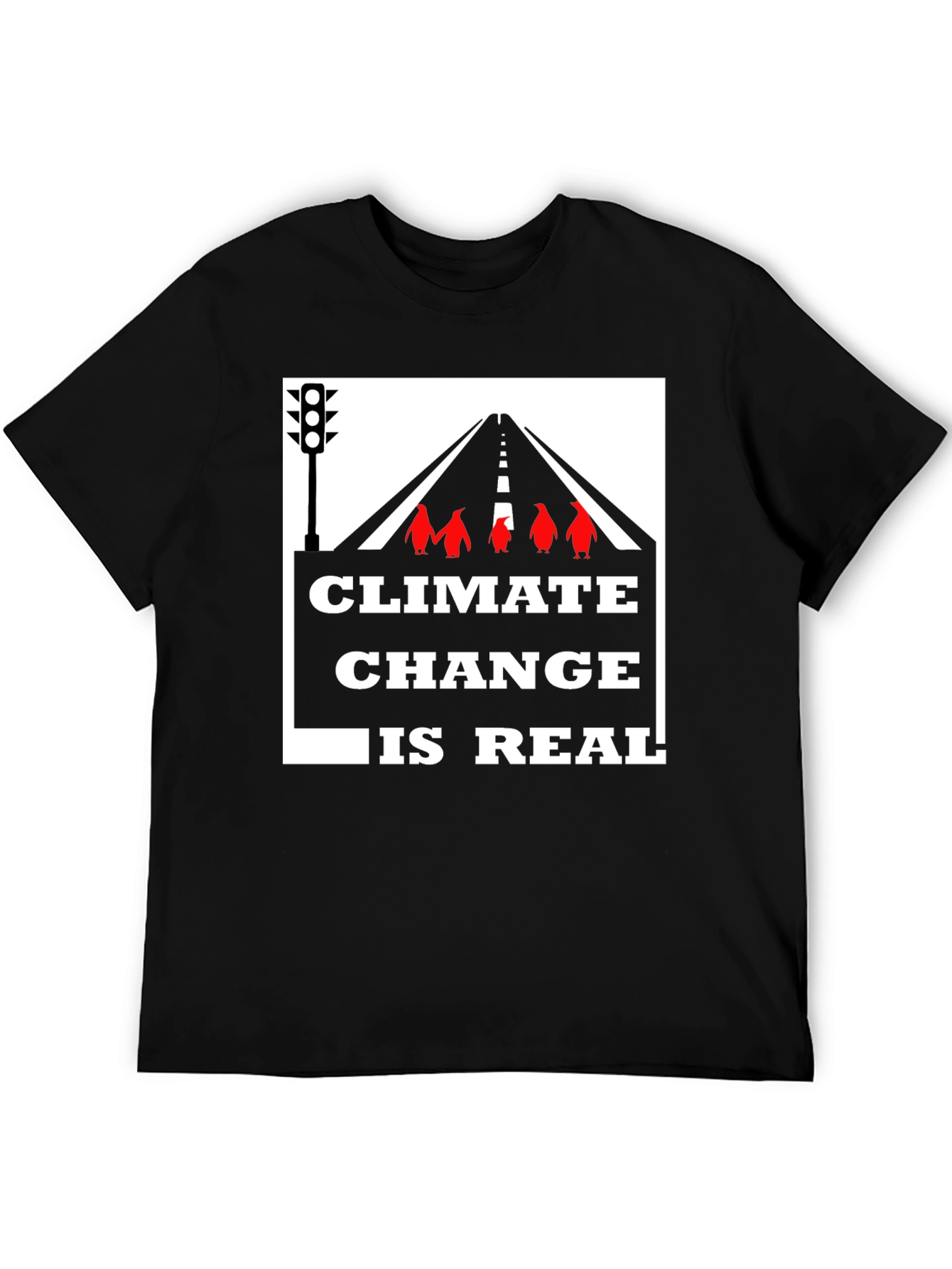 Black Climate Change Awareness Graphic Tee - Black view 5