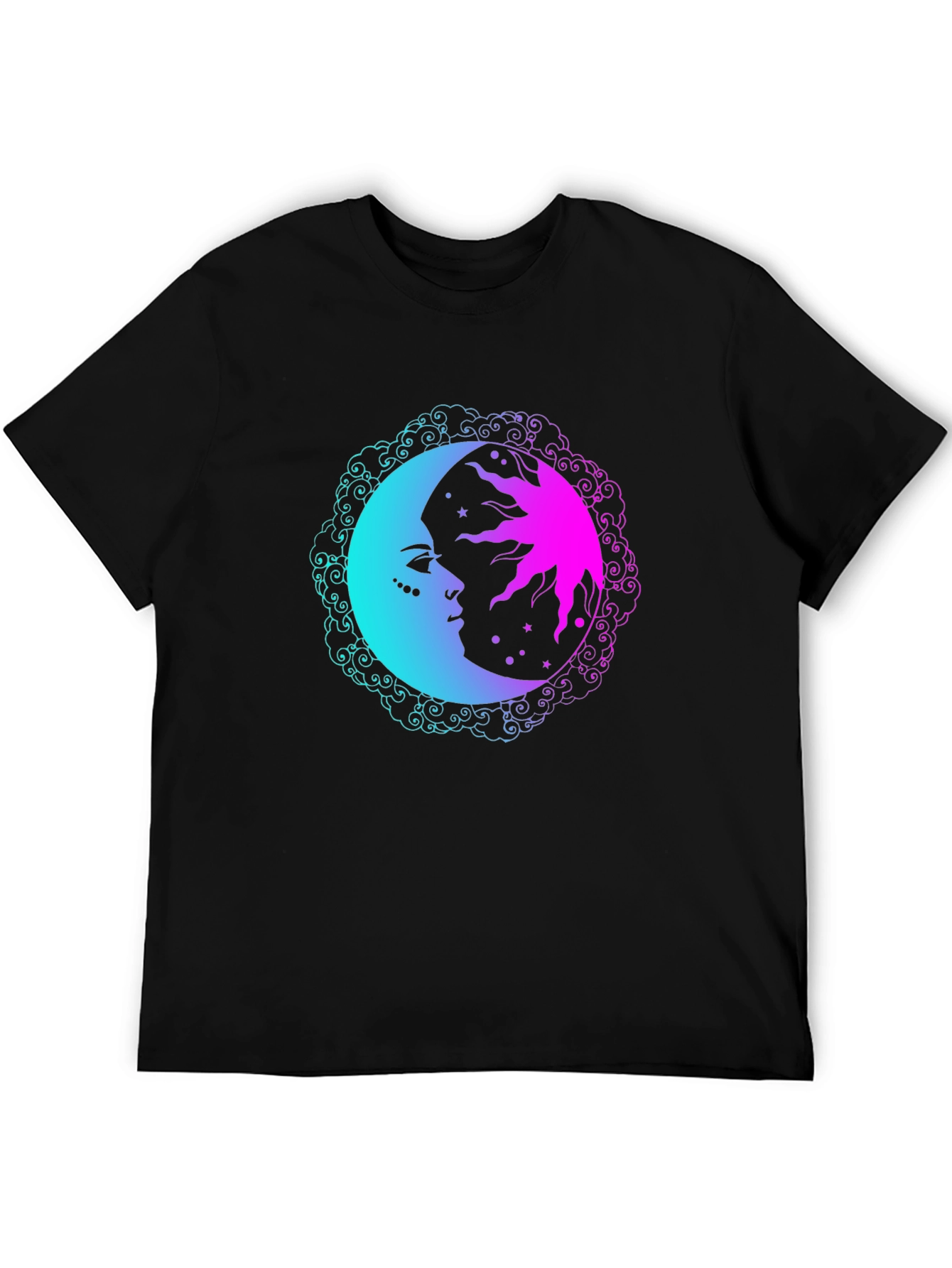 Black Sun & Moon Graphic Tee - Cosmic Comfort view 5