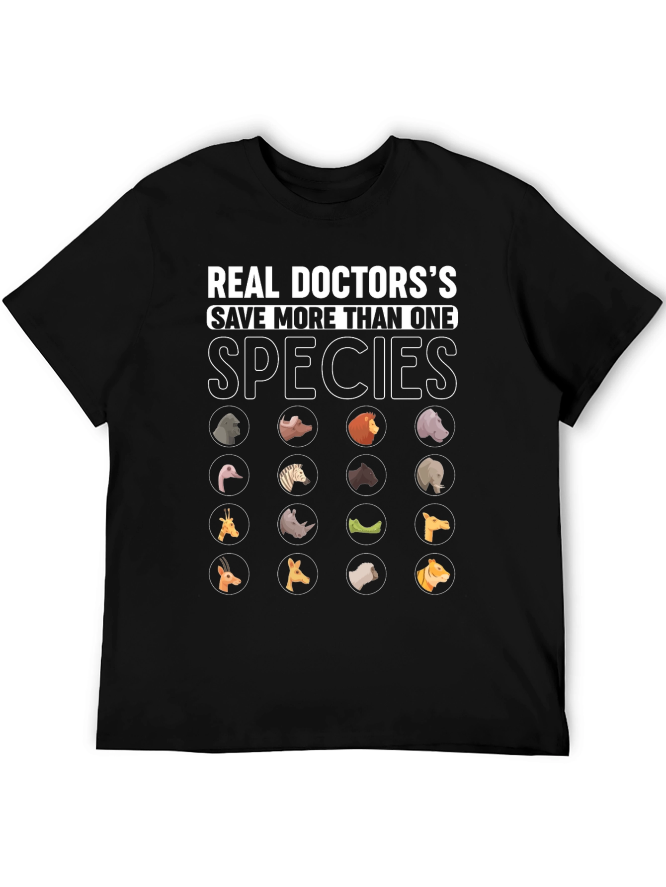 Vet Animal Doctor T-Shirt Save More Than One Species Tee - 5