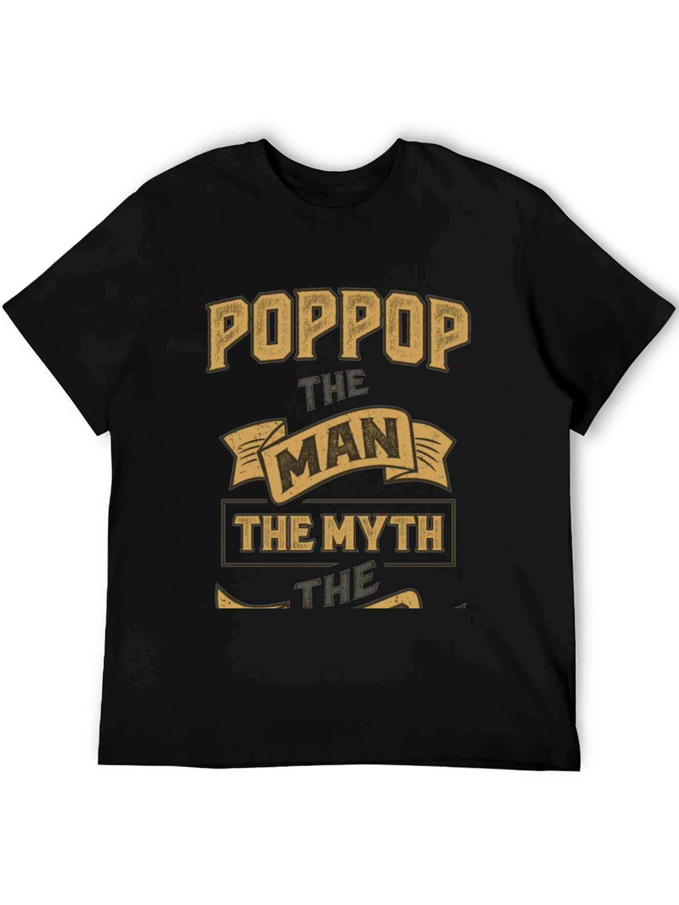 Black Poppop The Man The Myth Legend Graphic T-Shirt view 5