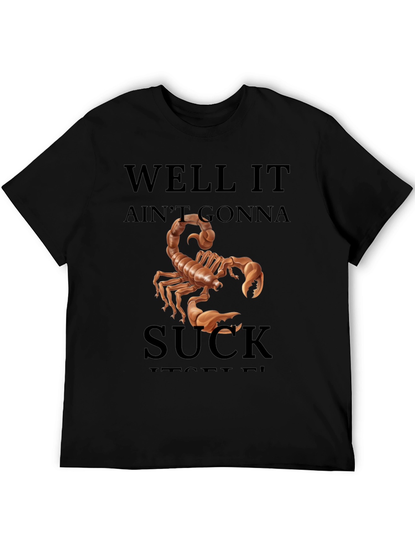 Black Well It Ain't Gonna Suck Scorpion Graphic Tee view 5