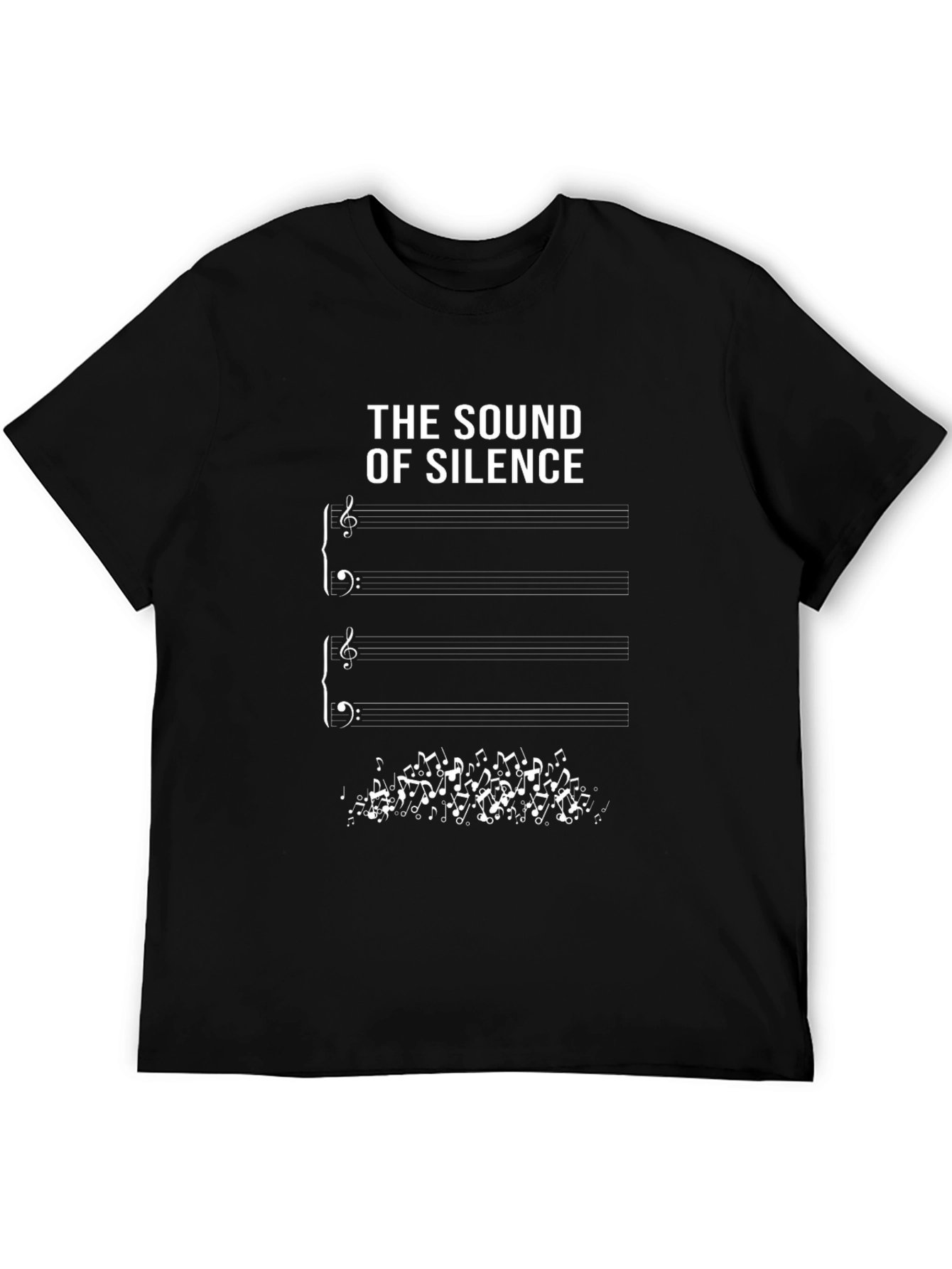Black The Sound of Silence Graphic T-Shirt view 5