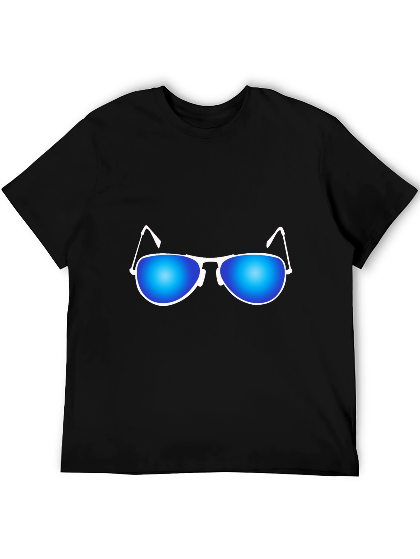 Black Cool Shades Graphic Tee - Black Cotton T-Shirt view 5