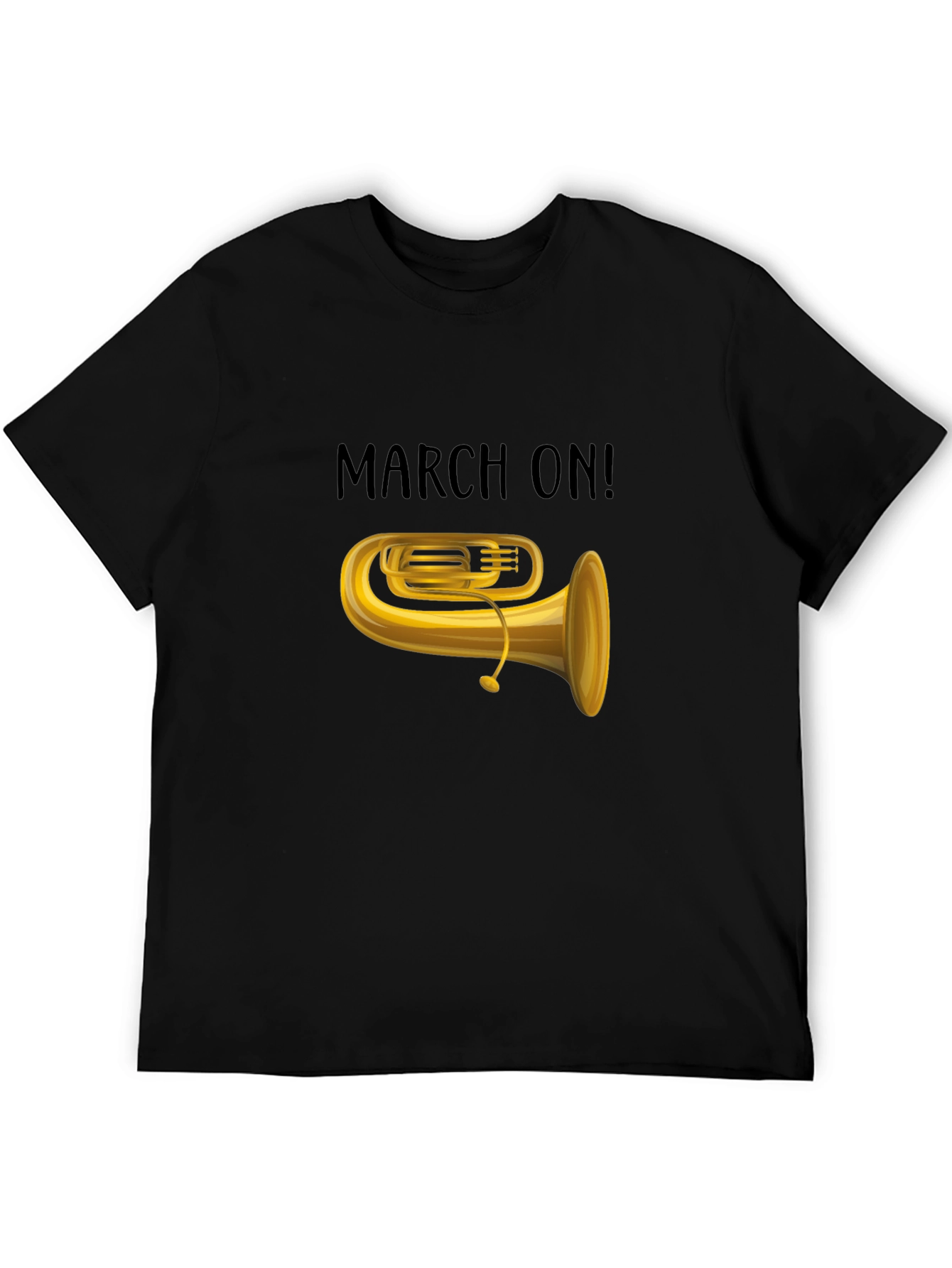 Black March On! Tuba Graphic Tee view 5
