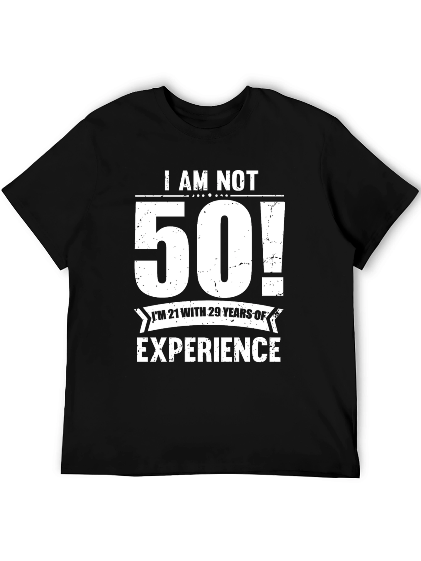 Black Funny 50th Birthday T-Shirt - 21 with 29 Years Experience view 5