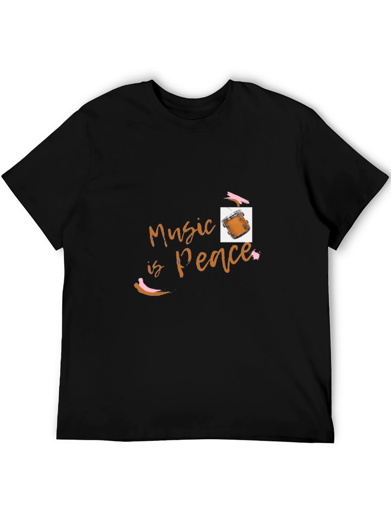 Black Music is Peace Black Graphic Tee view 5