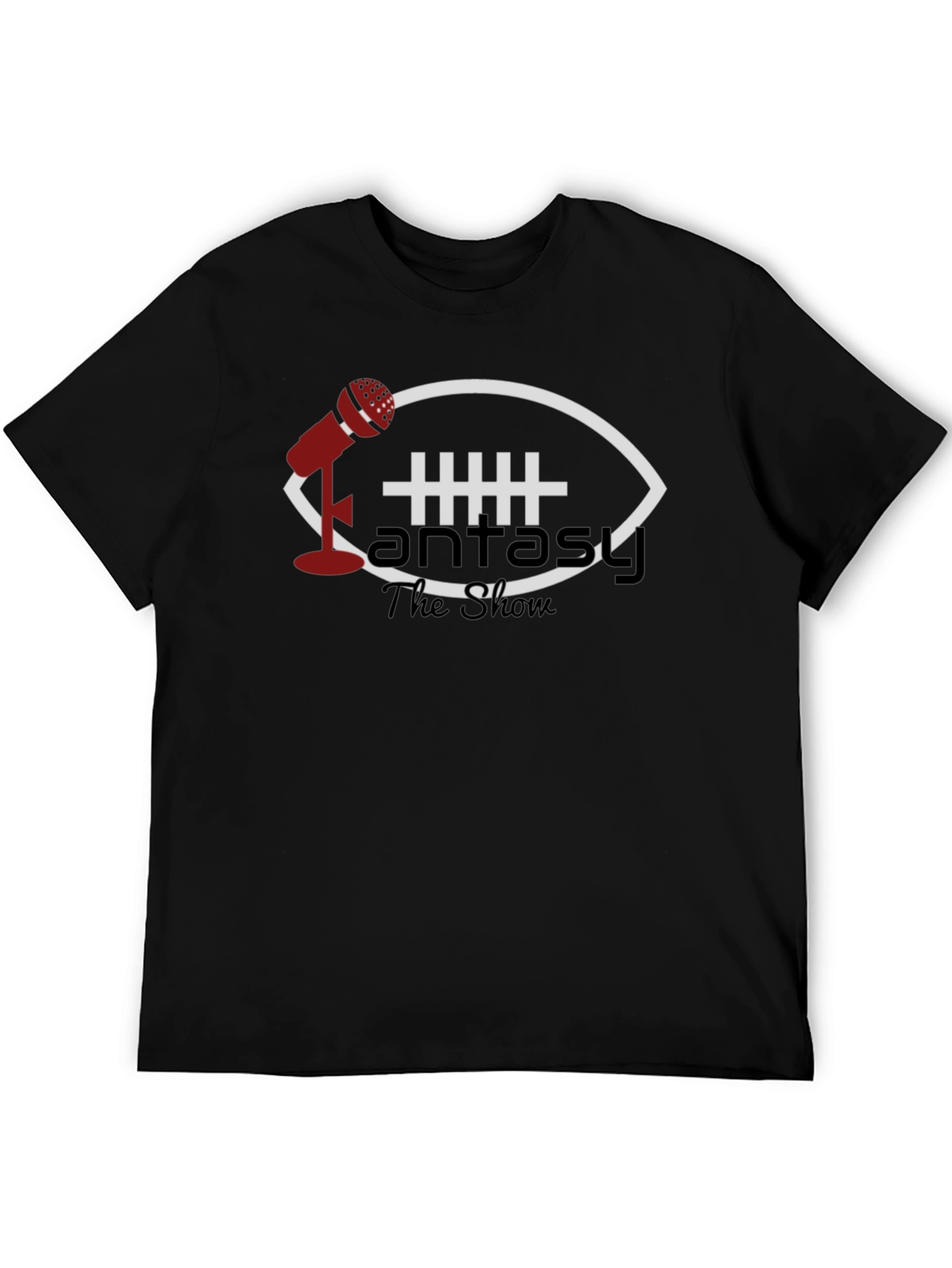 Black Fantasy Football Show T-Shirt - Premium Cotton Tee view 5