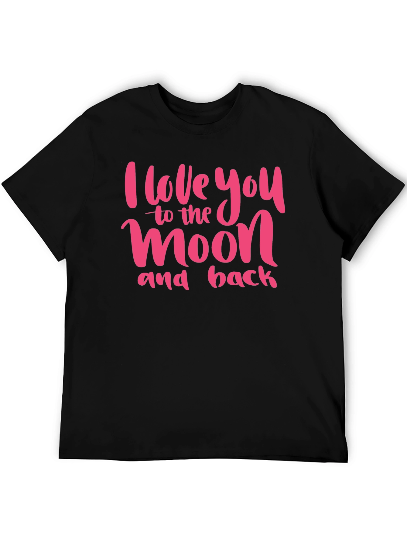 Black I Love You to the Moon and Back T-Shirt view 5