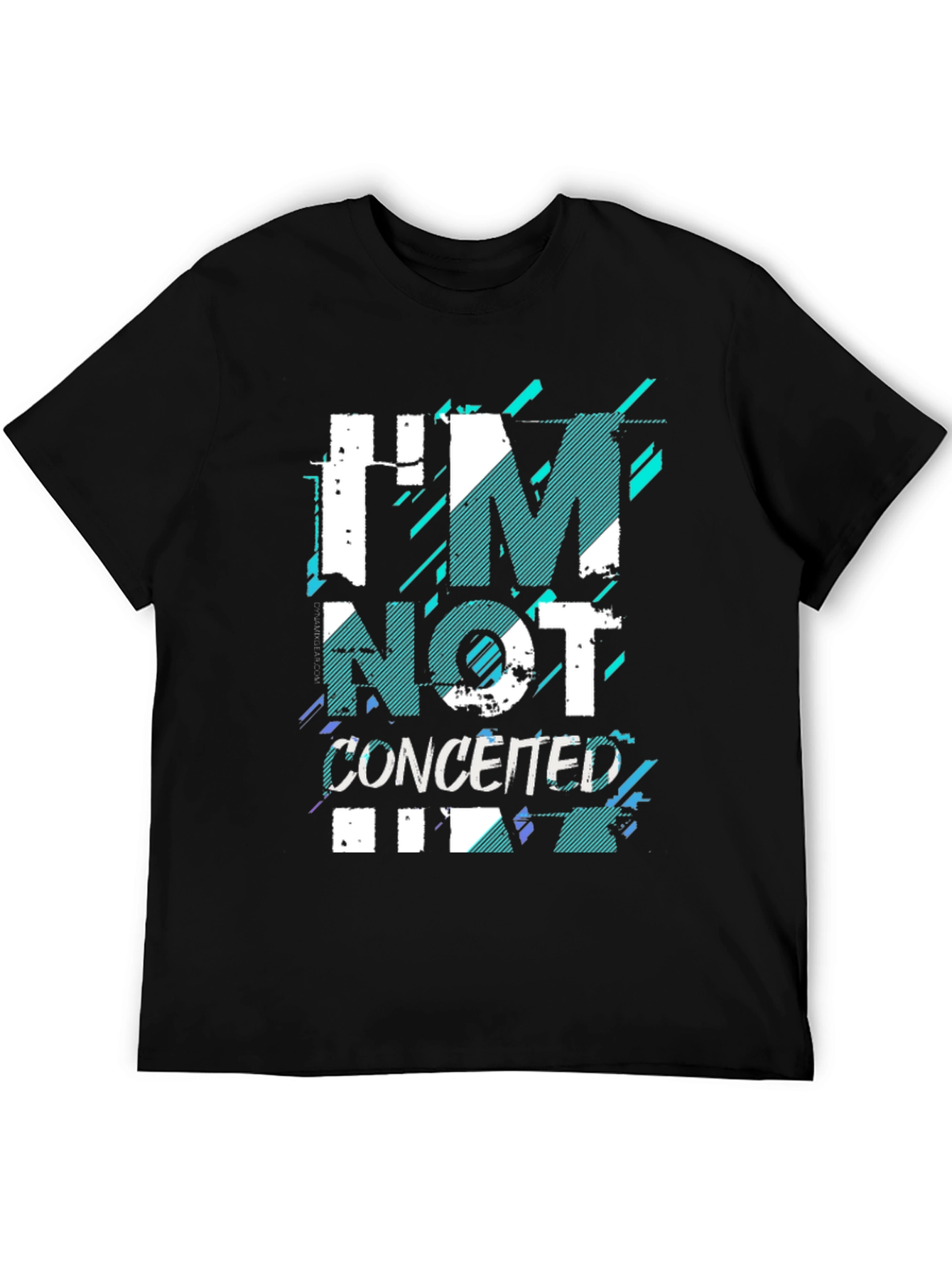 Black I'm Not Conceited Men's Black Graphic Tee view 5