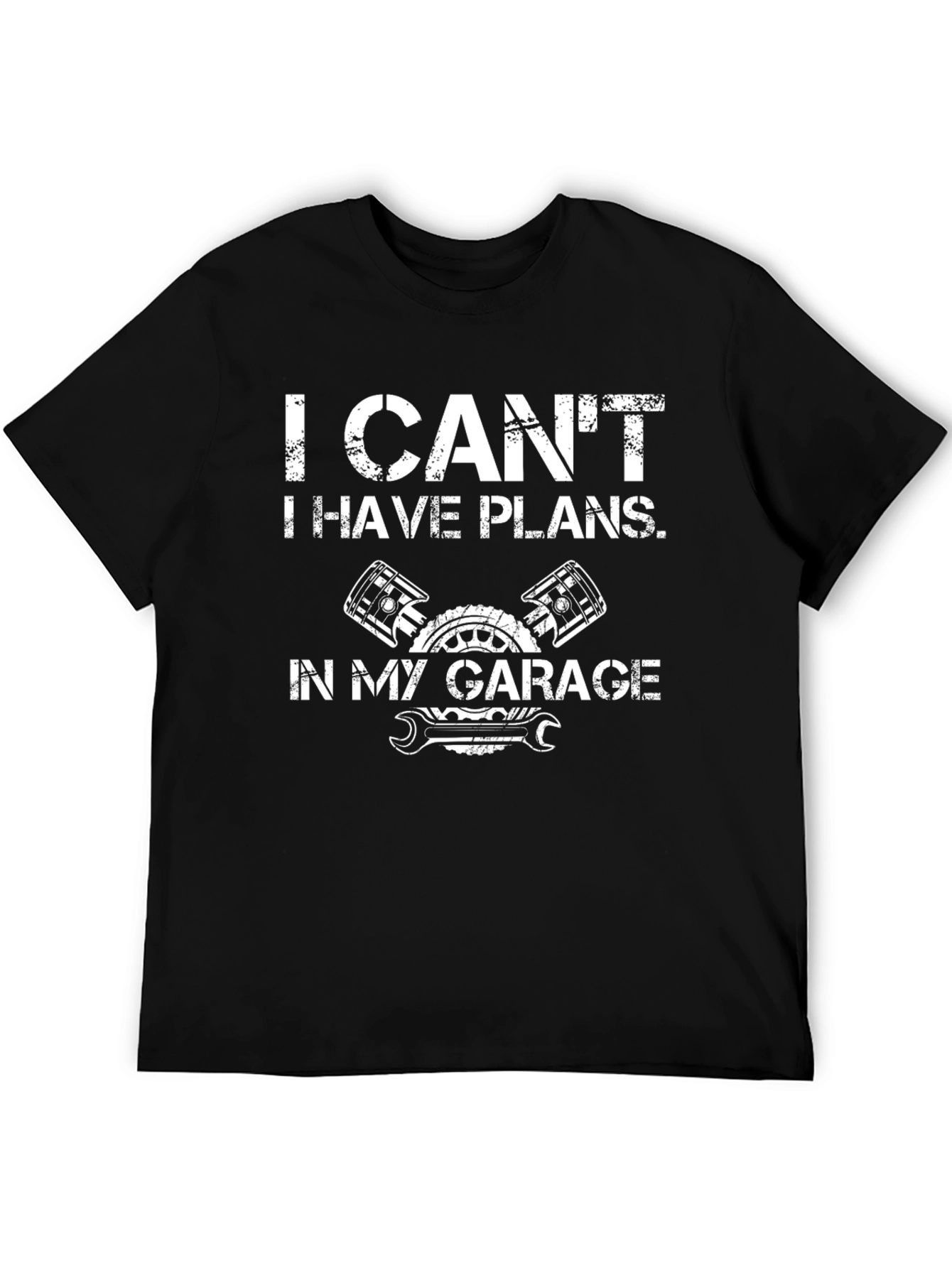 Black Garage Plans T-Shirt - Mechanic Gift view 5