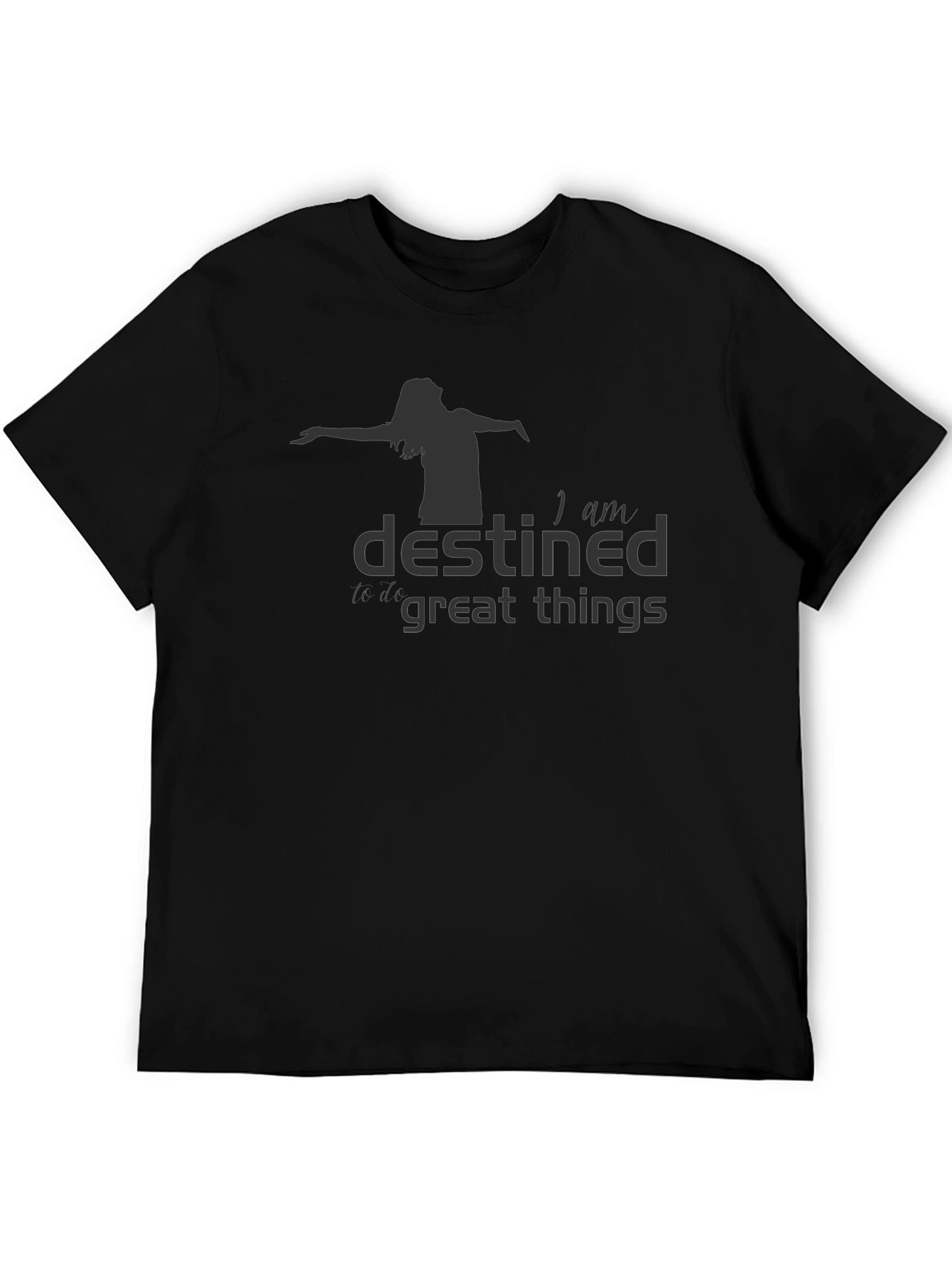 Black Destined For Great Things Graphic Tee - Black view 5