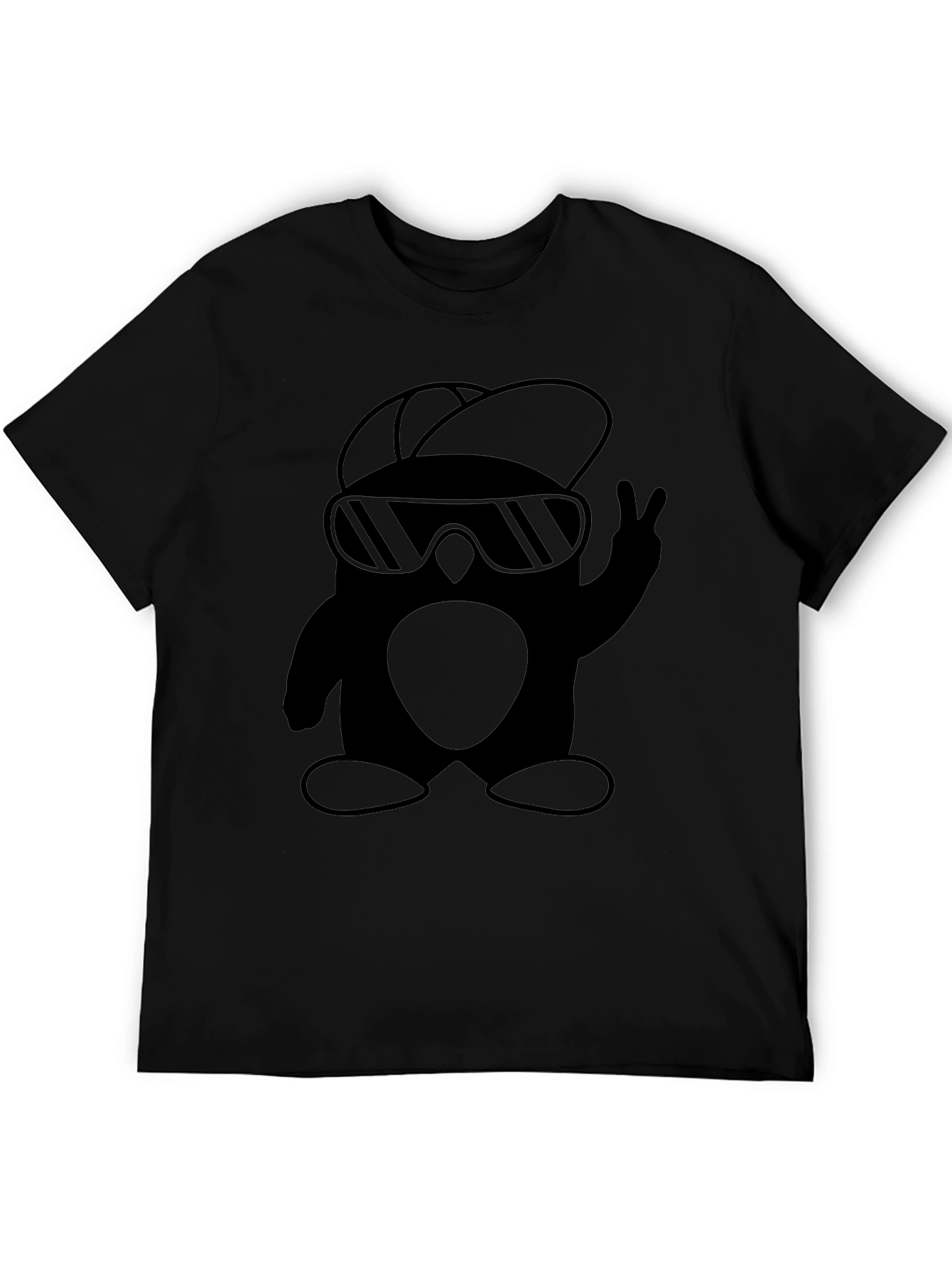 Black Cool Penguin Tee view 5
